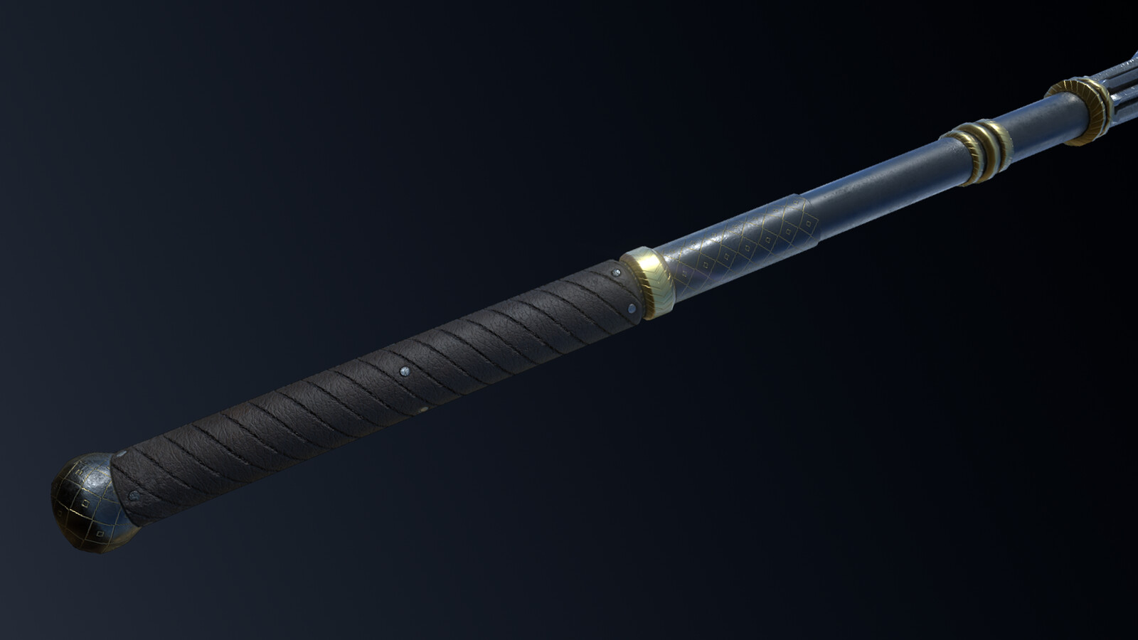 Perspective render of Mace handle