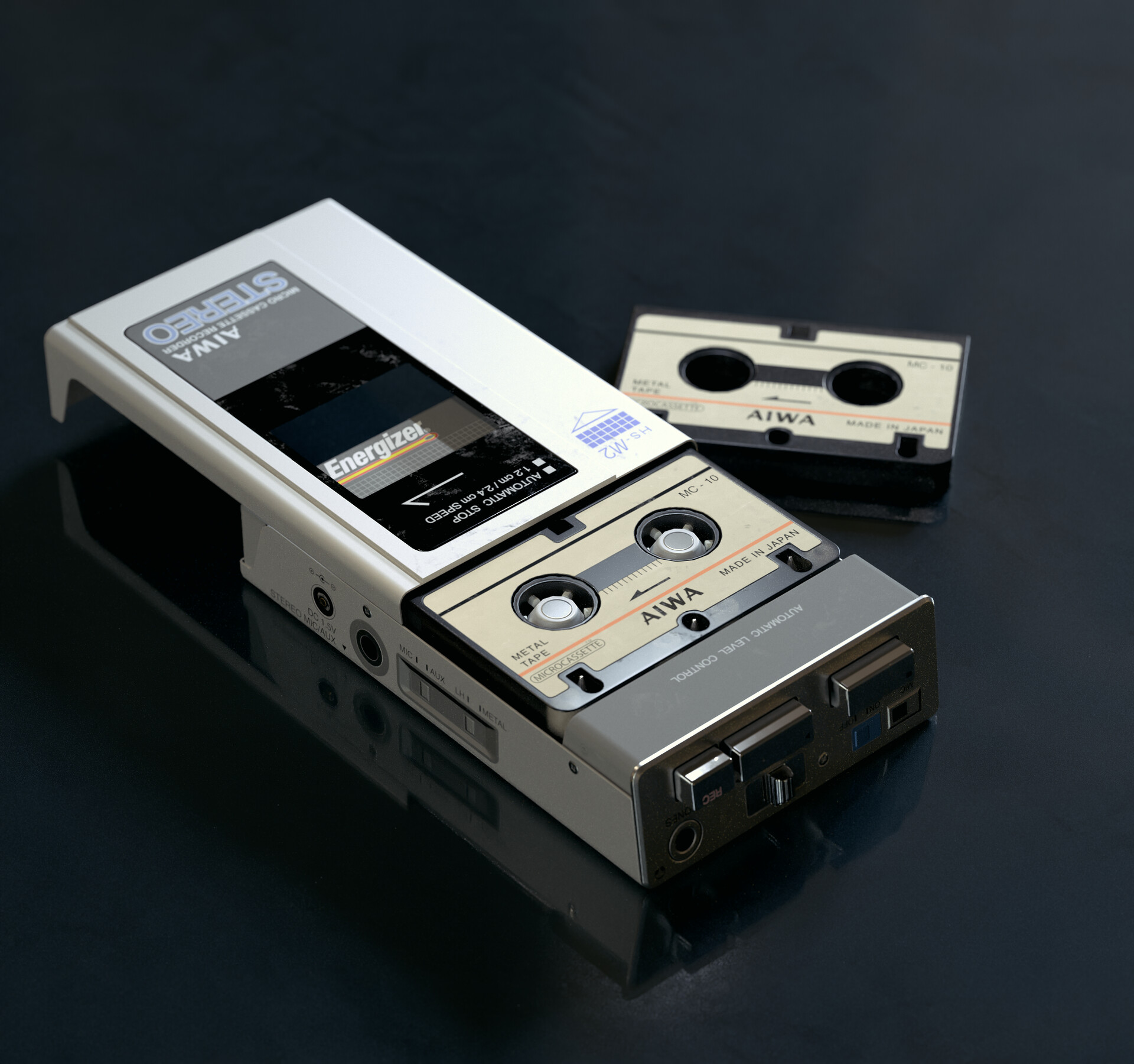 AIWA HS-M2 ステレオ マイクロカセット レコーダー　ジャンク ジャンク品】 AIWA HS-M2 マイクロカセットレコーダー