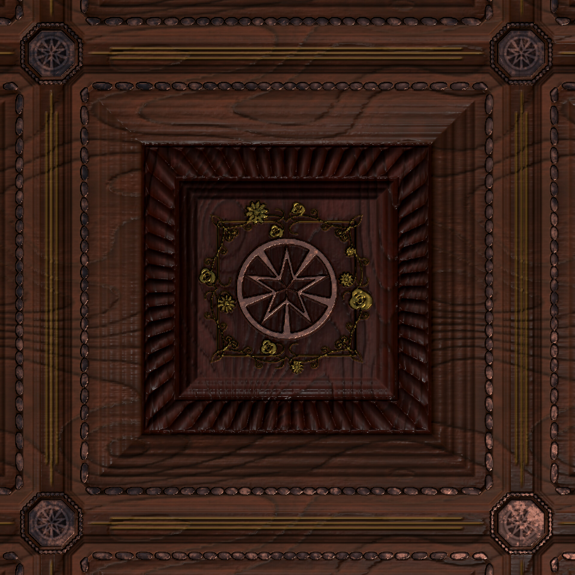 Artstation Coffered Ceiling Material Kilian Betzl
