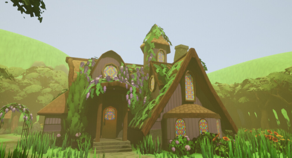 ArtStation - Studio Ghibli Inspired House
