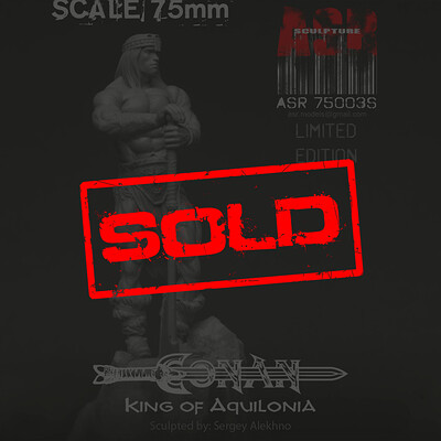 Asr sculpture conan king of aquilonia boxart sold