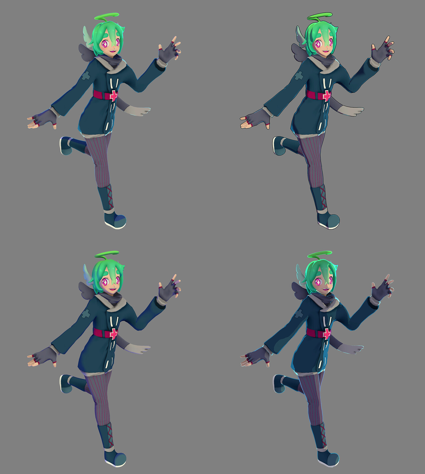Additional renders with different toon shader settings