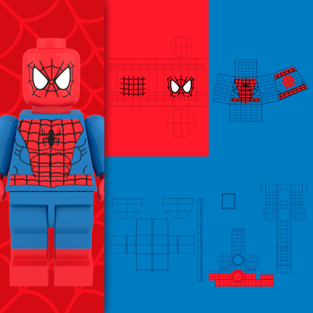 ArtStation - LEGO 3D modelling (Emmet, Spider-Man & Batman)