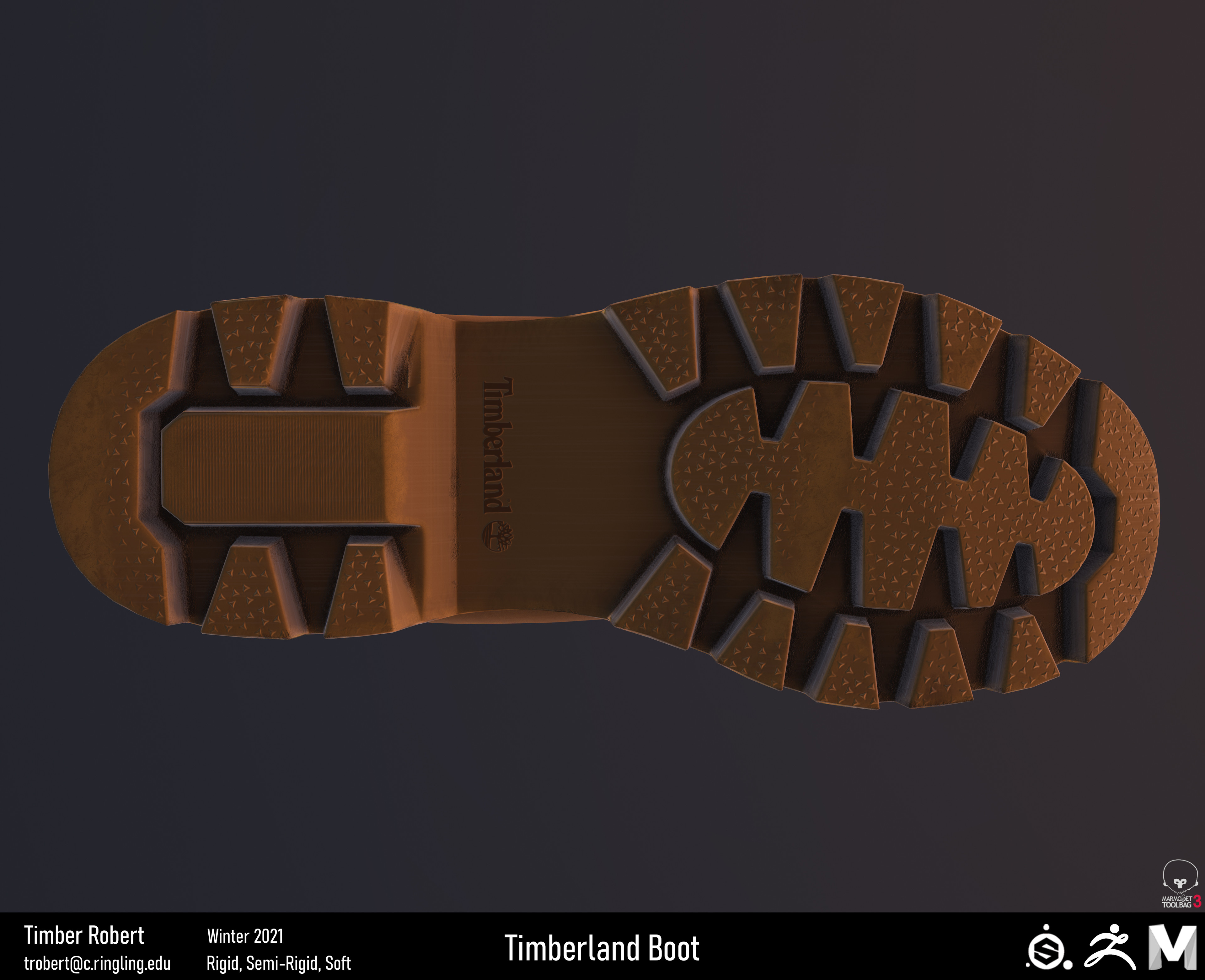 Timber Robert Timberland Boot 3D Model Rigid Semi Rigid Soft