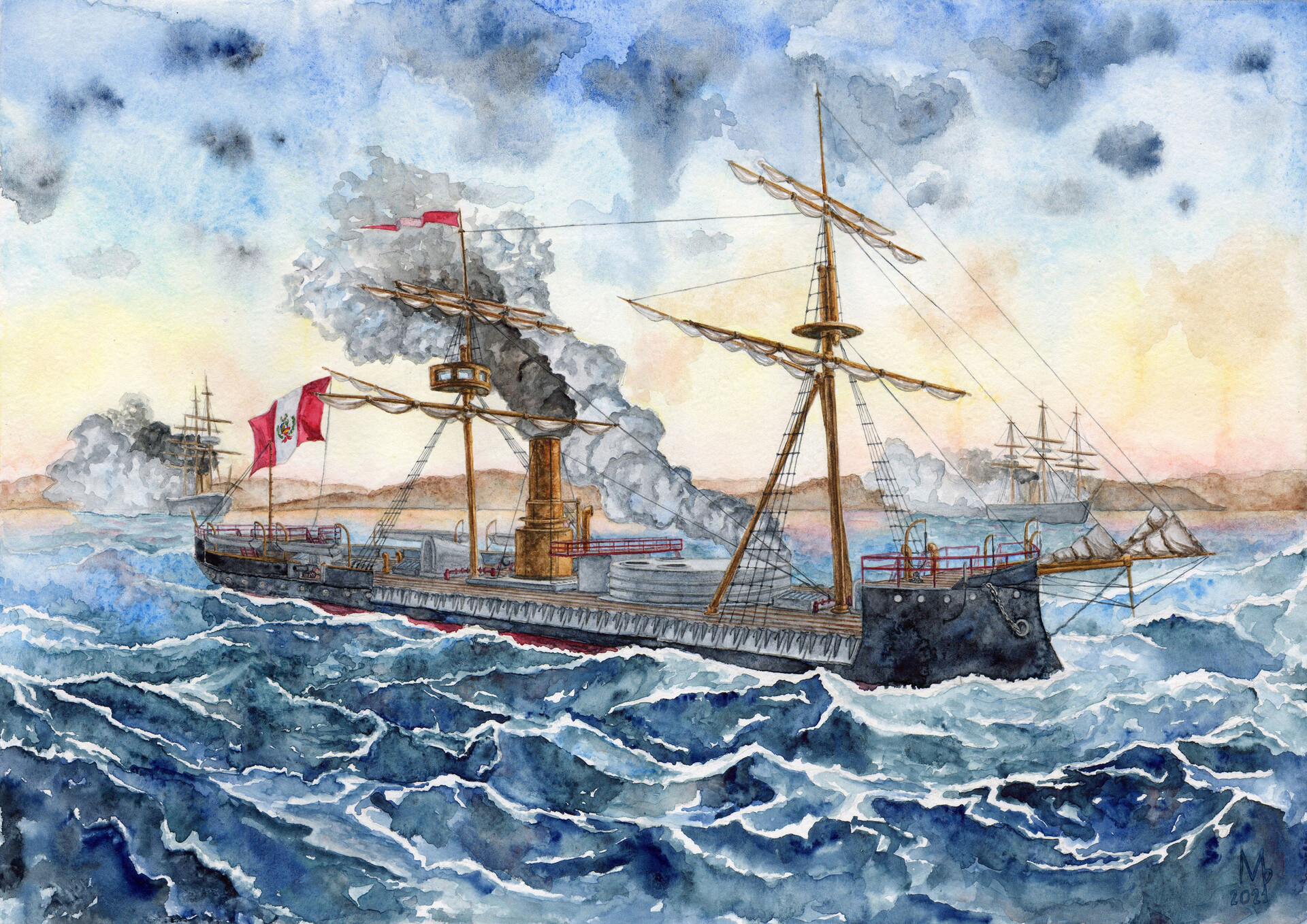 ArtStation The Huascar 1865