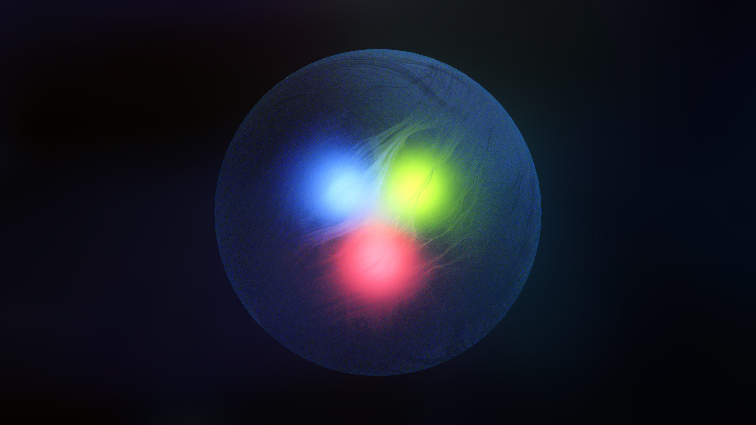 Proton particle. Although the structure is not clearly visible here, I follow physicist Sabine Hossenfelder's advice for proton models: https://tinyurl.com/sh-proton