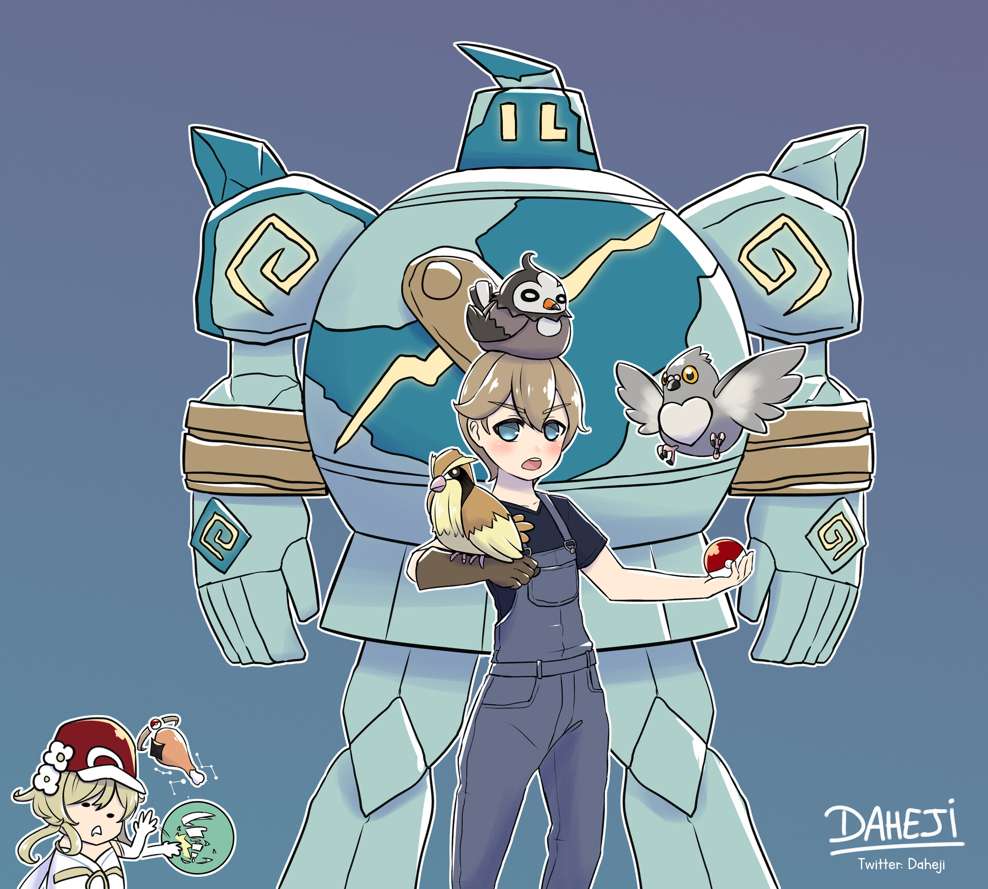ArtStation - Timmie - Genshin Impact x Pokemon