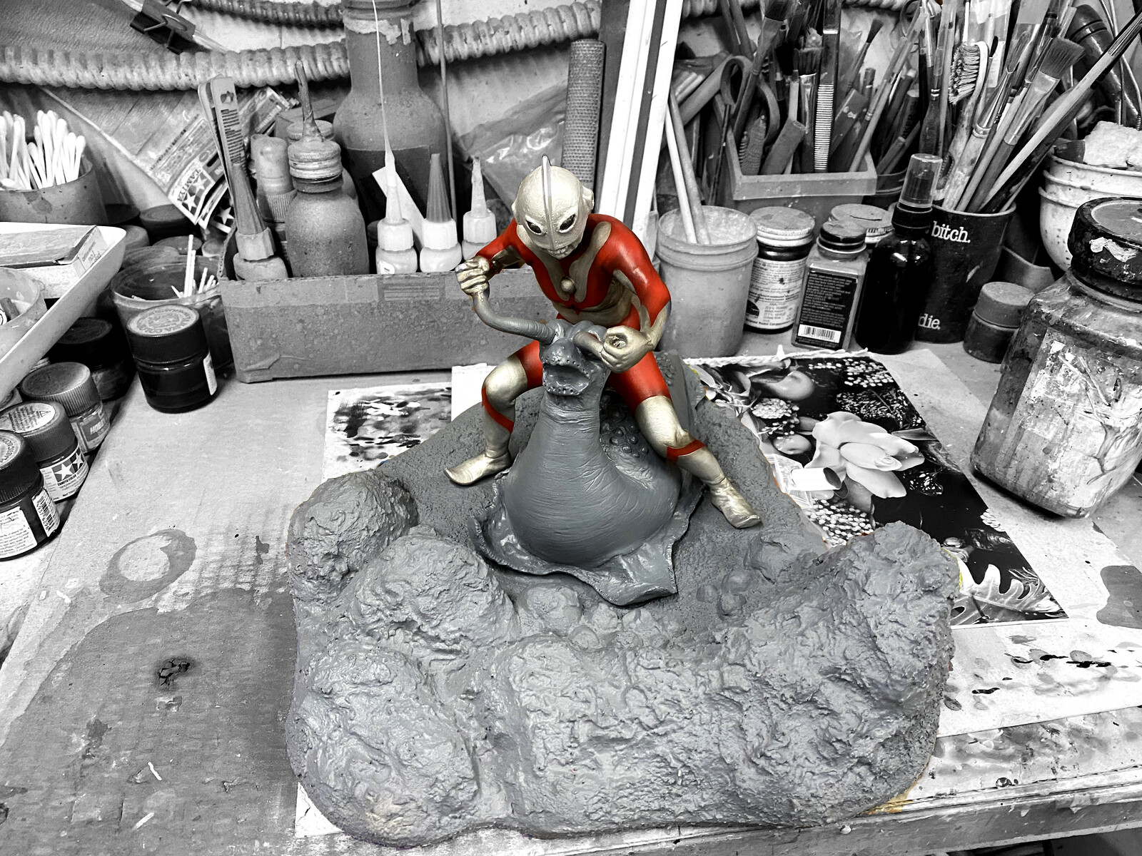 Namegon vs Ultraman Art Statue ナメゴン対ウルトラマン 
https://www.solidart.club/
