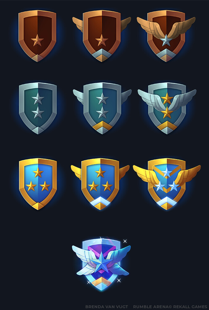 Set of rank-badges. I also provided a psd template for customization.