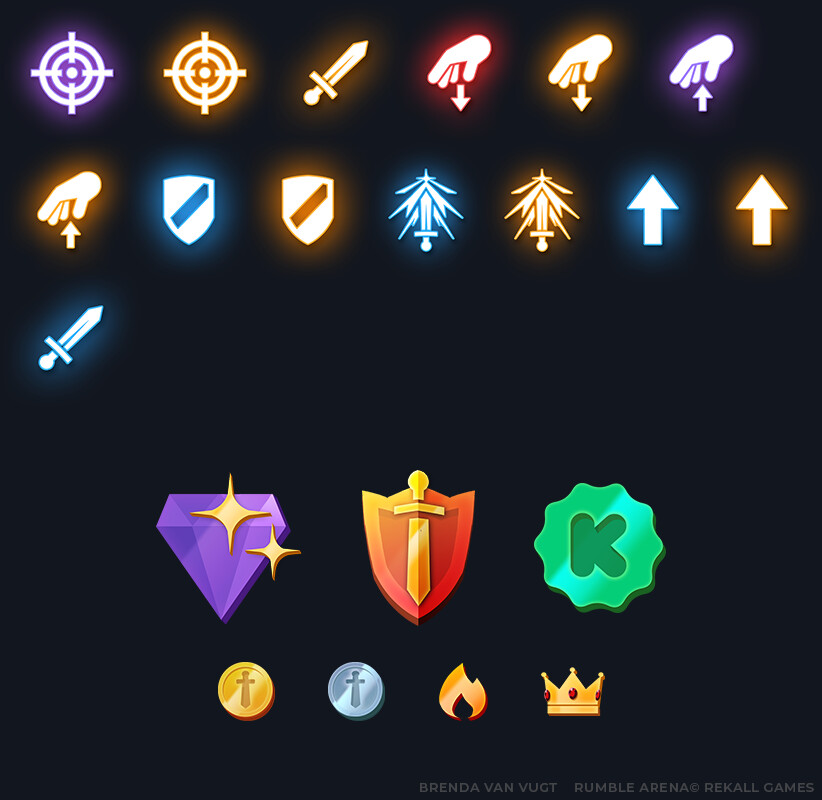 Battle icons, badges and currency icons