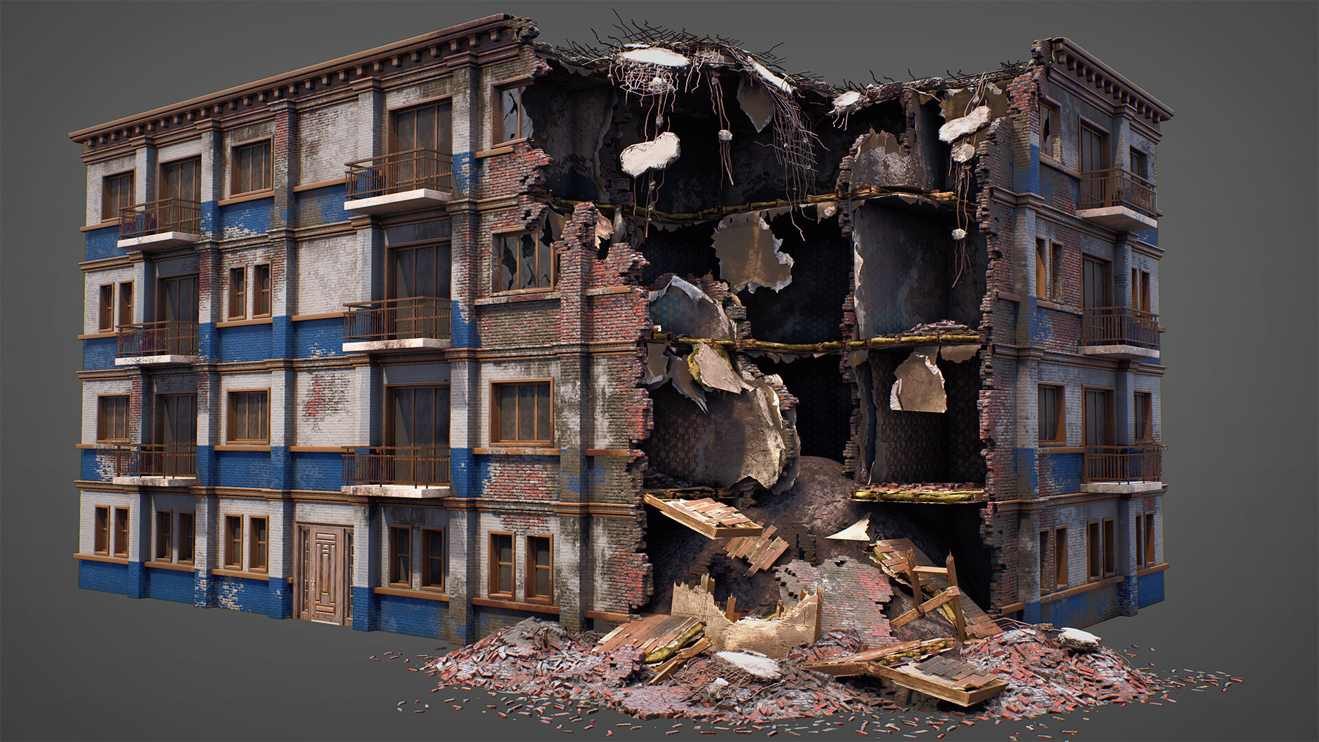 ArtStation - Destroyed Building Kit - Unreal Version