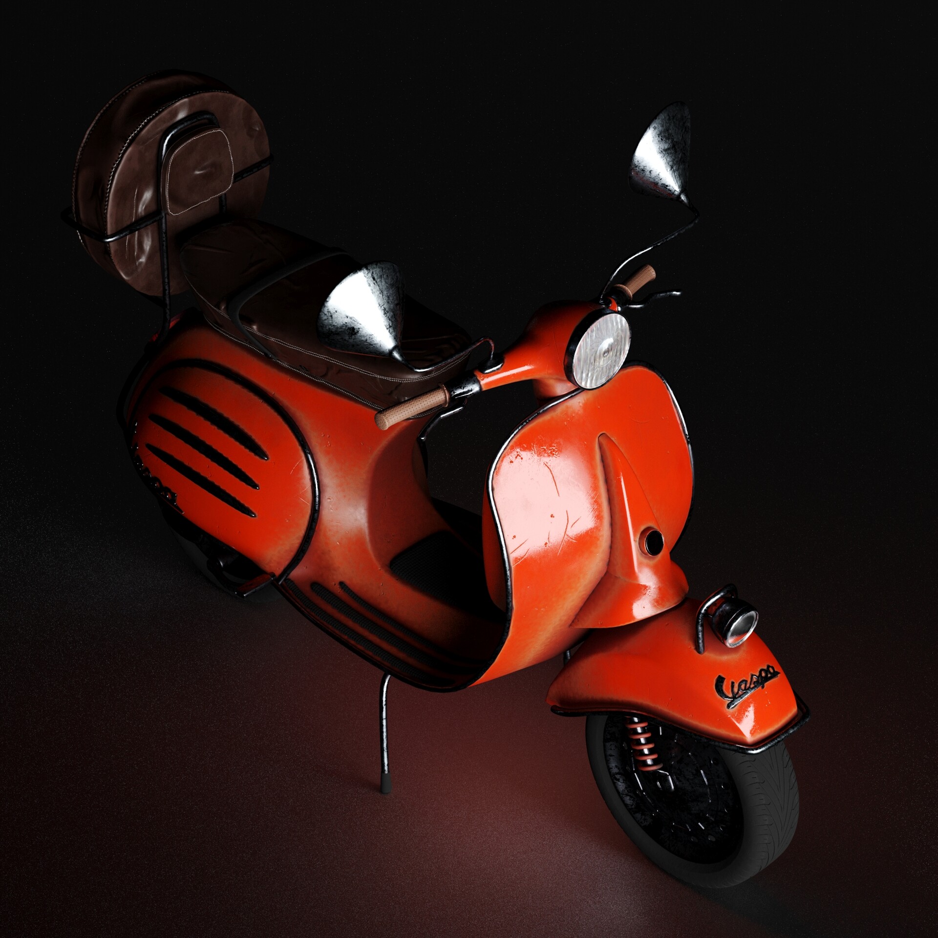 Moto vespa girl | 3D model