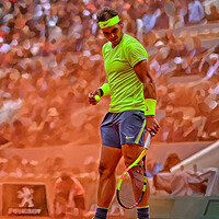 Artstation Stefanos Tsitsipas Monte Carlo 2021 Digital Artwork Print Poster Tennis Fan Art Gift Sam Brannan