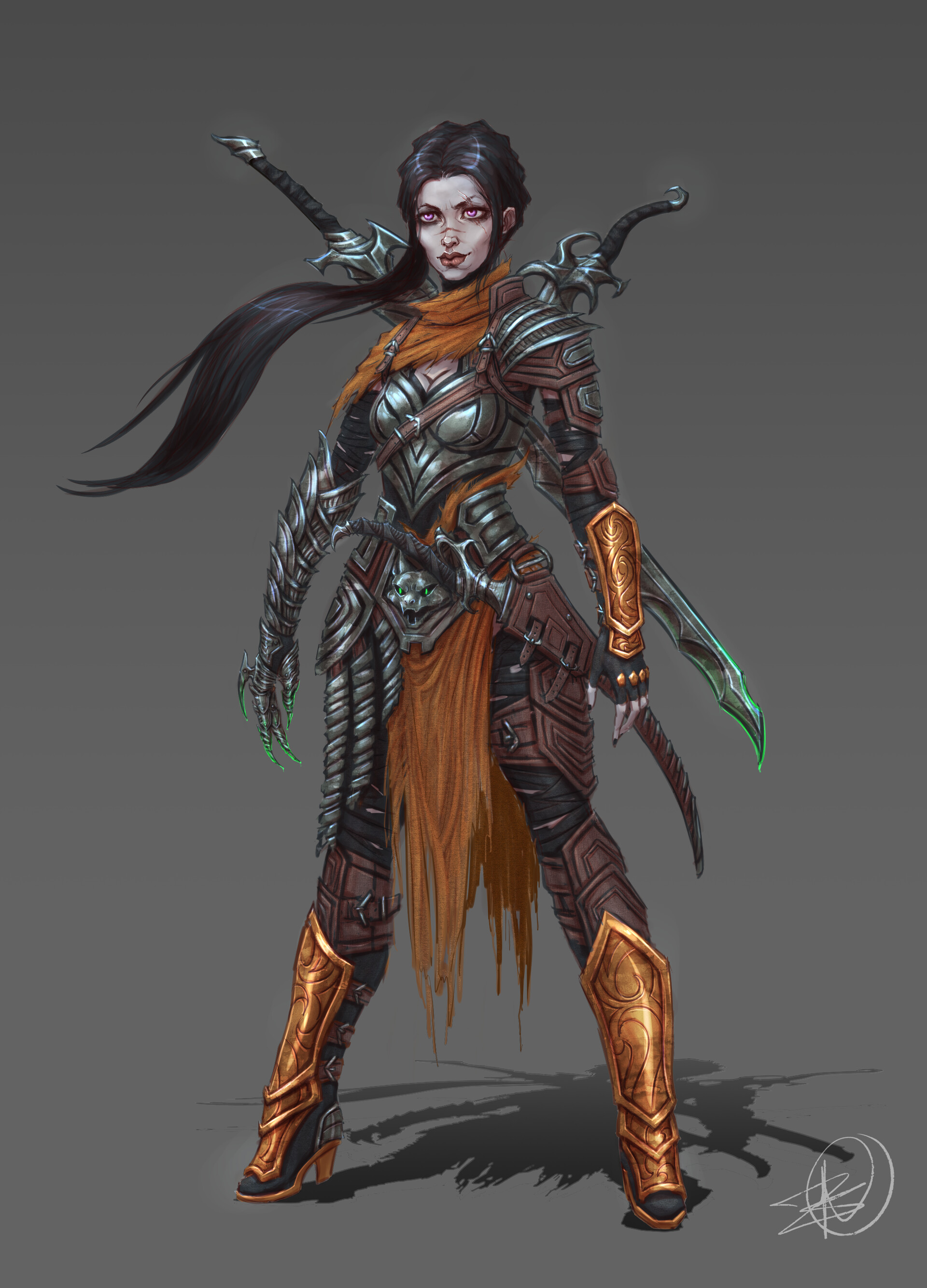 Female warrior. by Zero Akuma. 