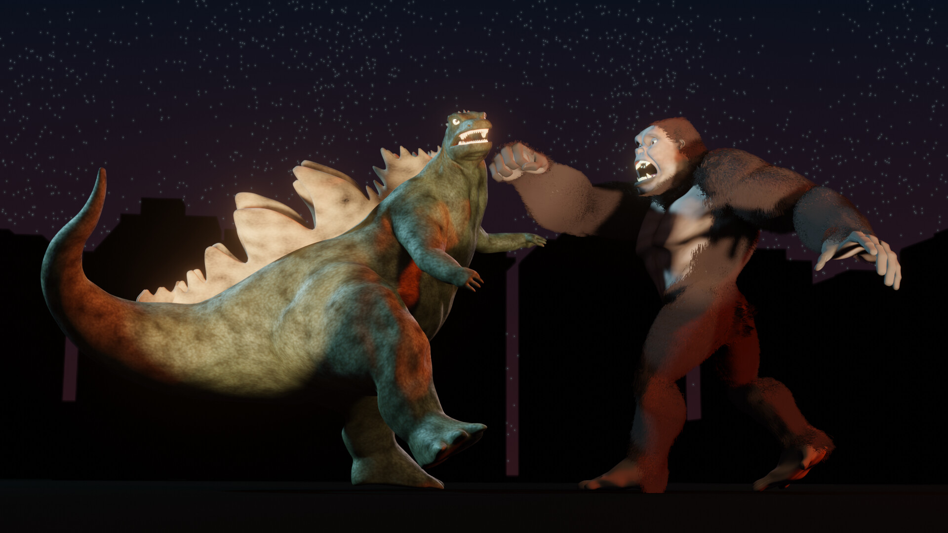 ArtStation - Godzilla vs Kong | Fanart, image size:1920x1080