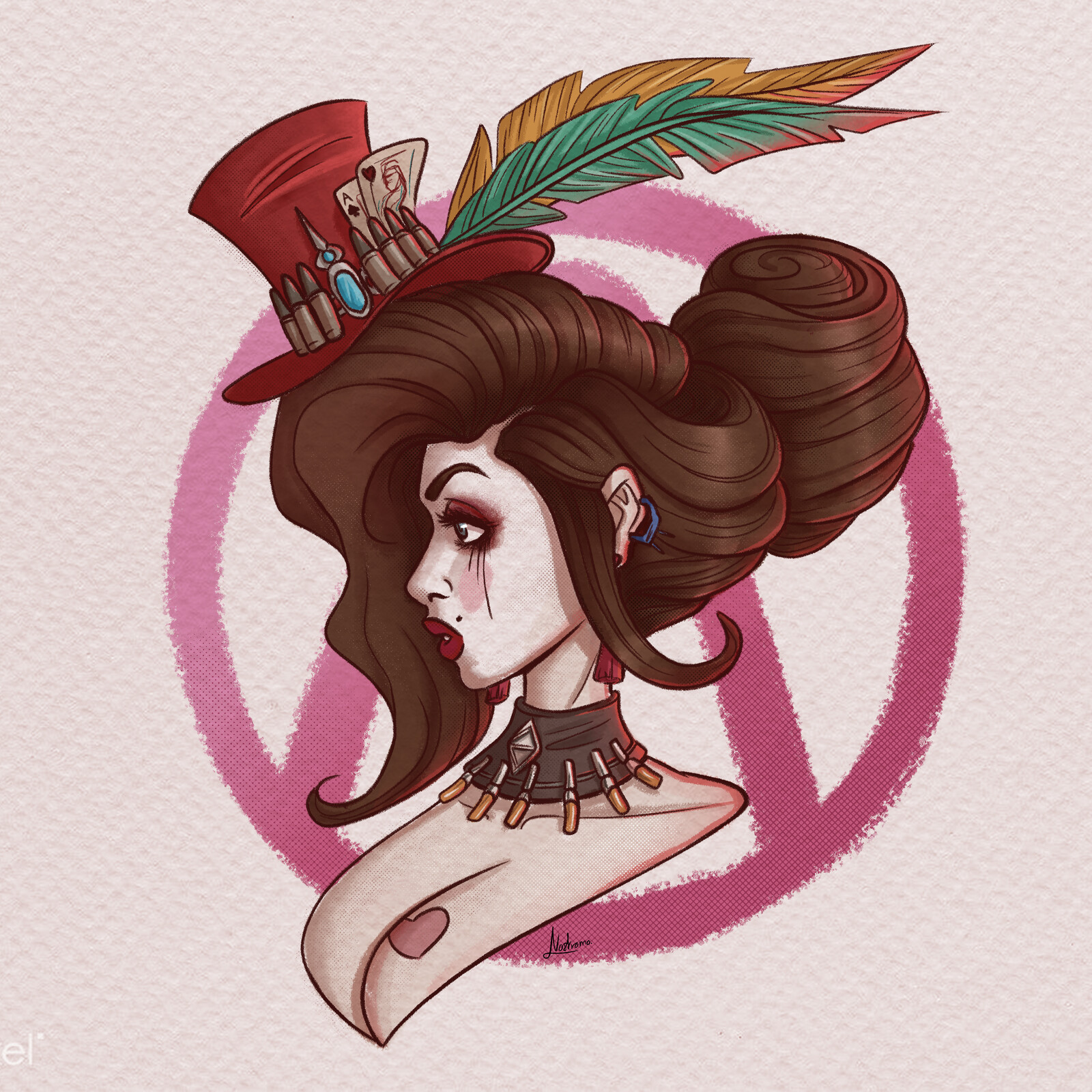 Artstation Borderlands Portrait Series 1 Mad Moxxi Justine Coulon