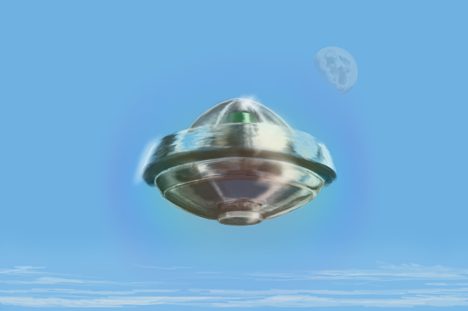 UFO
From the Gerry Anderson TV Series UFO. A thoroughly original take on a 'flying saucer', designed by series VFX Director Derek Meddings and  accompanied on screen by an unforgettable sound effect created  series Composer the great Barry Gray. Iconic.
