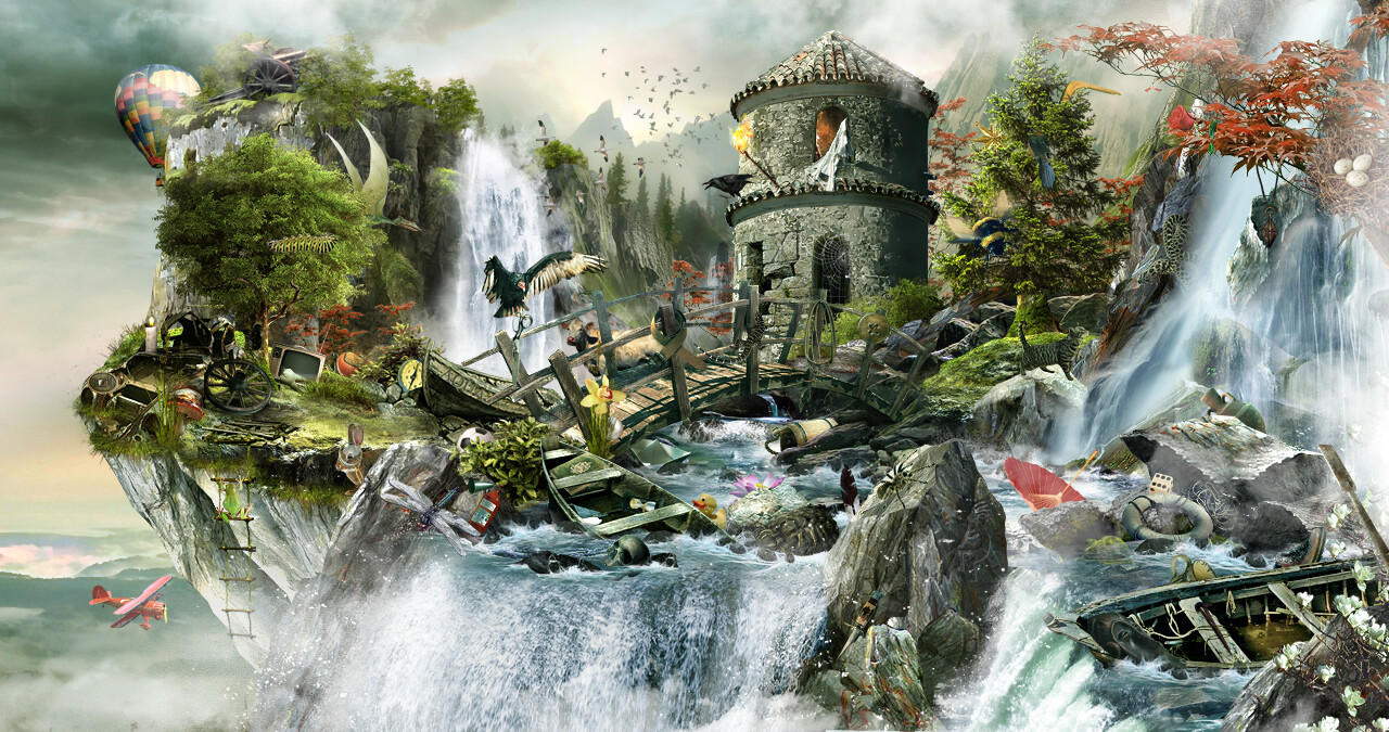 images Waterfall Illustration artstation waterfall illustration as