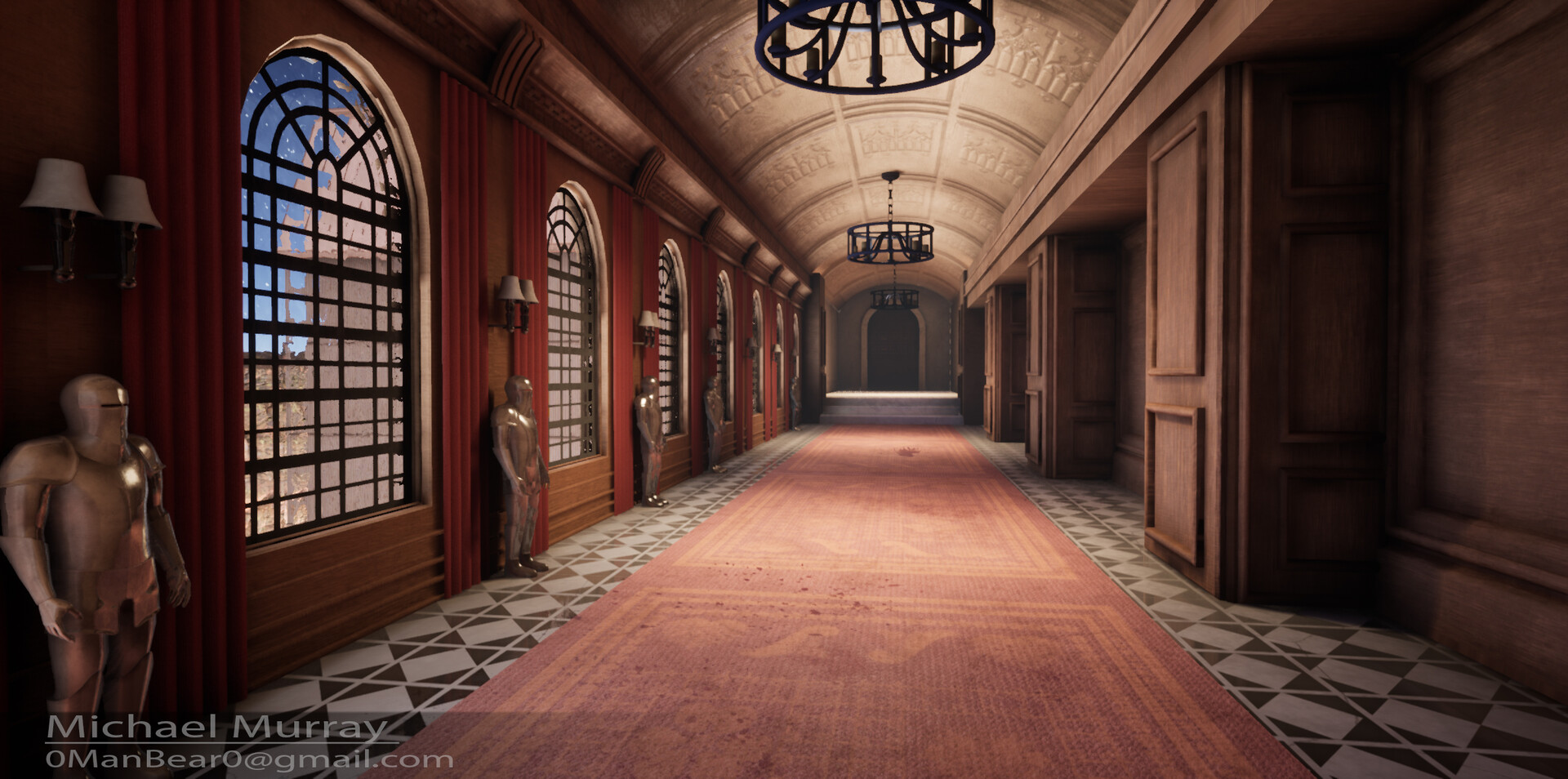 ArtStation Mansion Hallway Michael Murray