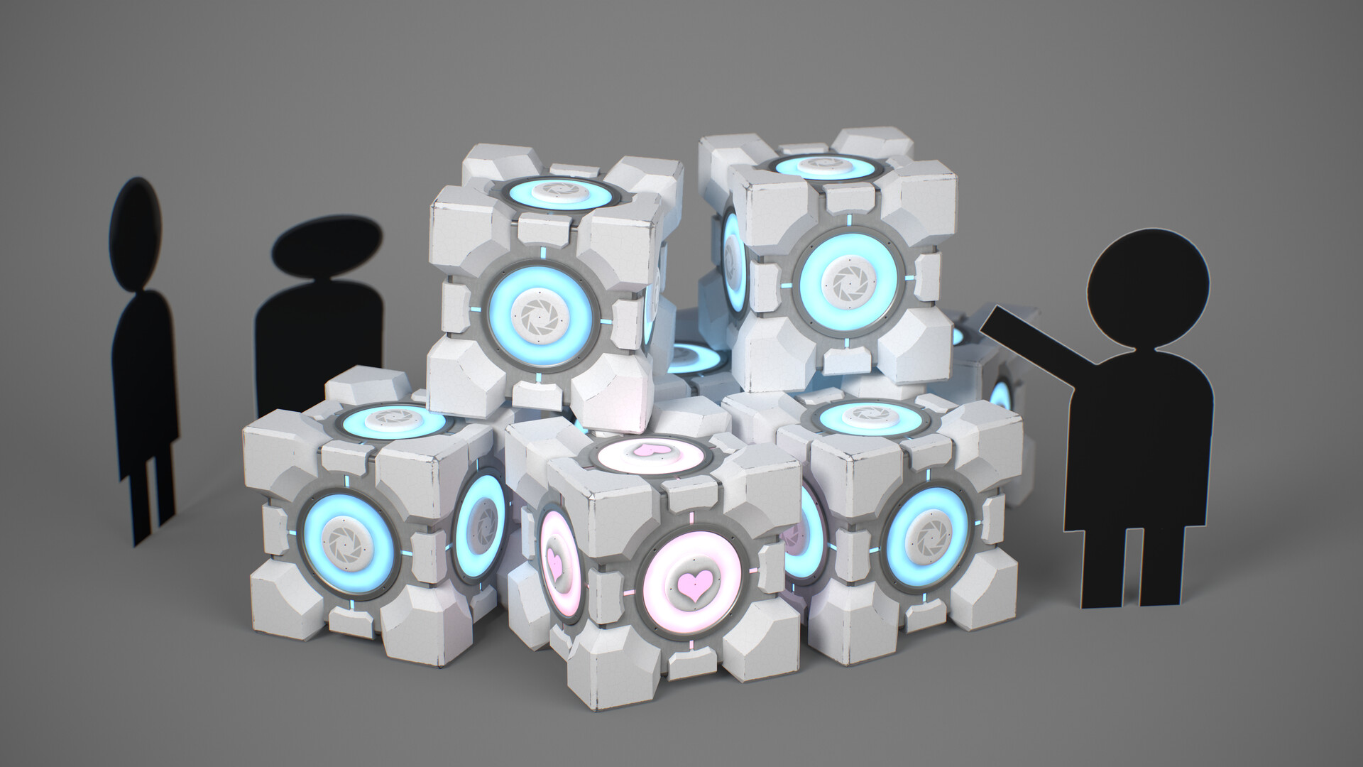 ArtStation - Aperture science Weighted companion cube