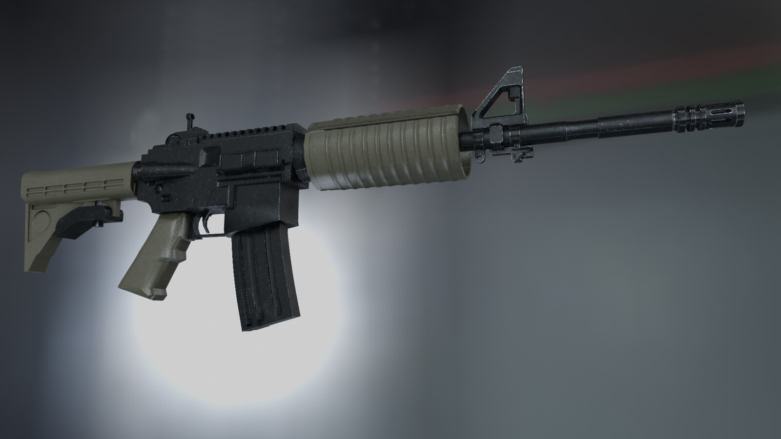 M4A1 Assault Rifle Game Asset