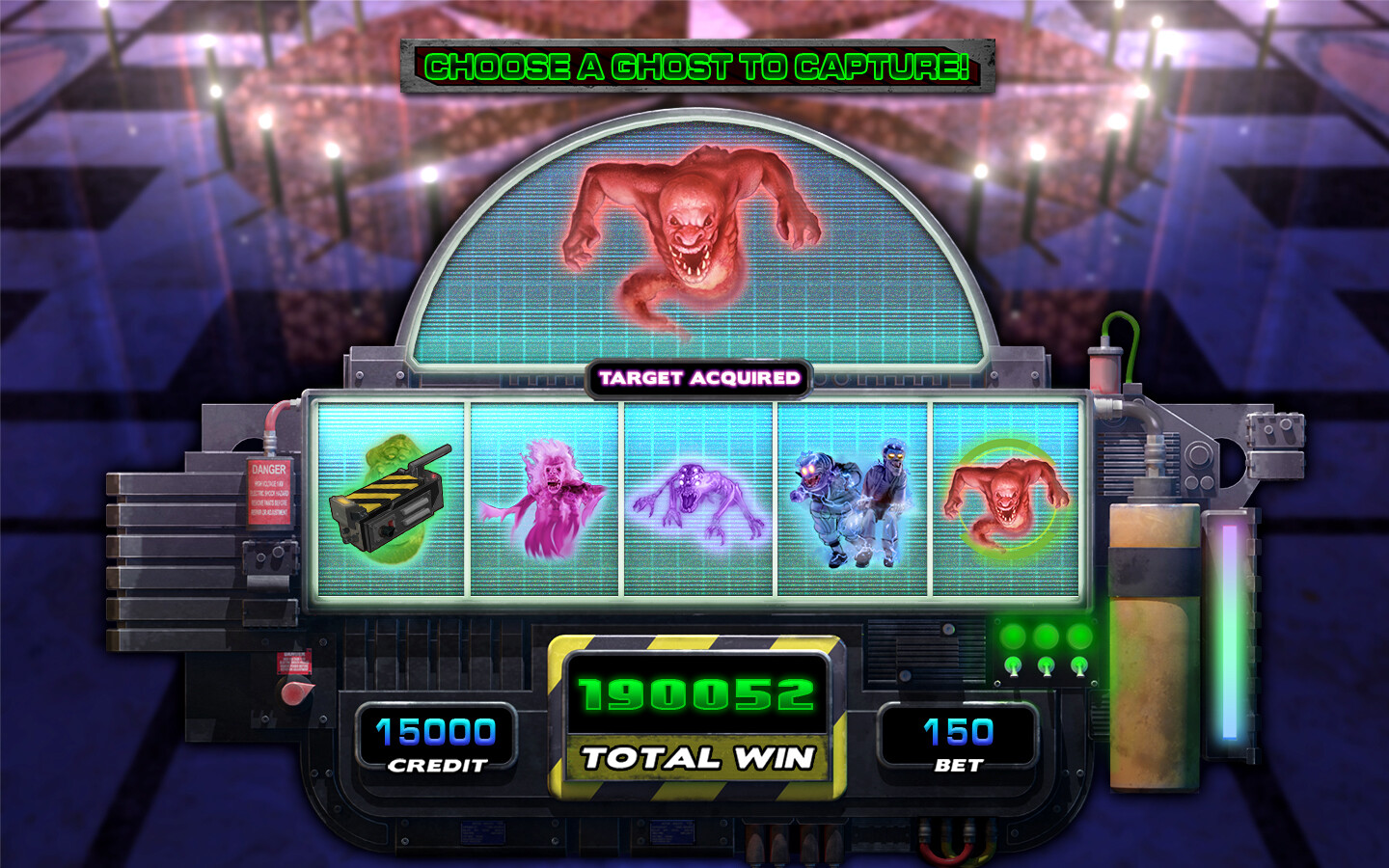 Ghostbusters Slot Machine game - Lower player screen