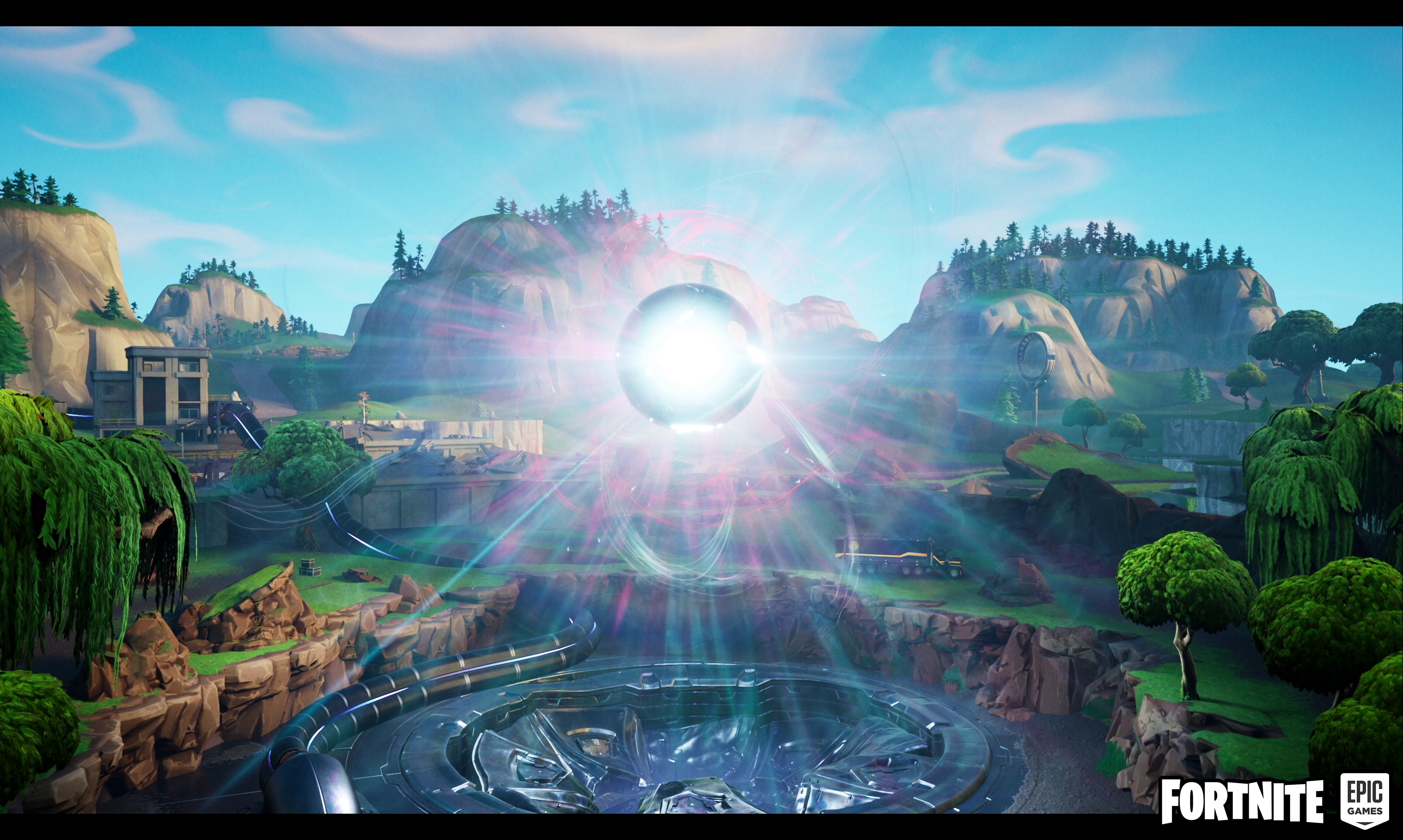 Set dressing structural meshes, grass and rock shader modification. Tree, grass and rock placement.