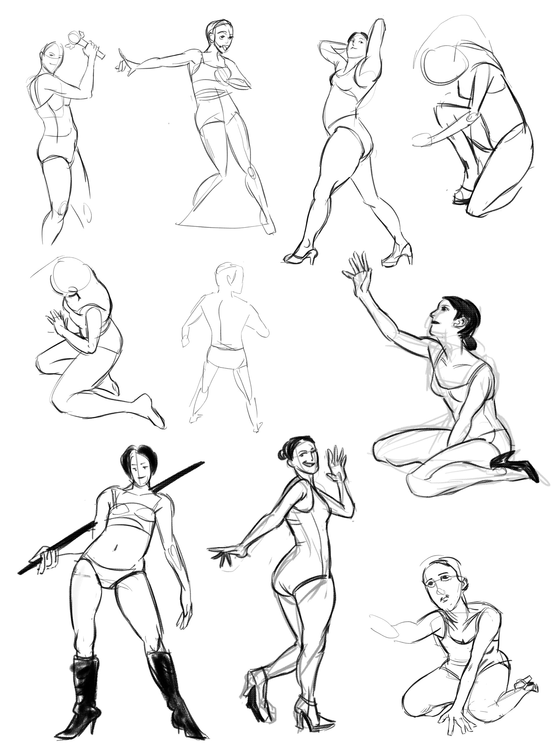Anime Action Poses for Drawing Reference - | Drawing reference poses, Body  reference drawing, Drawing poses