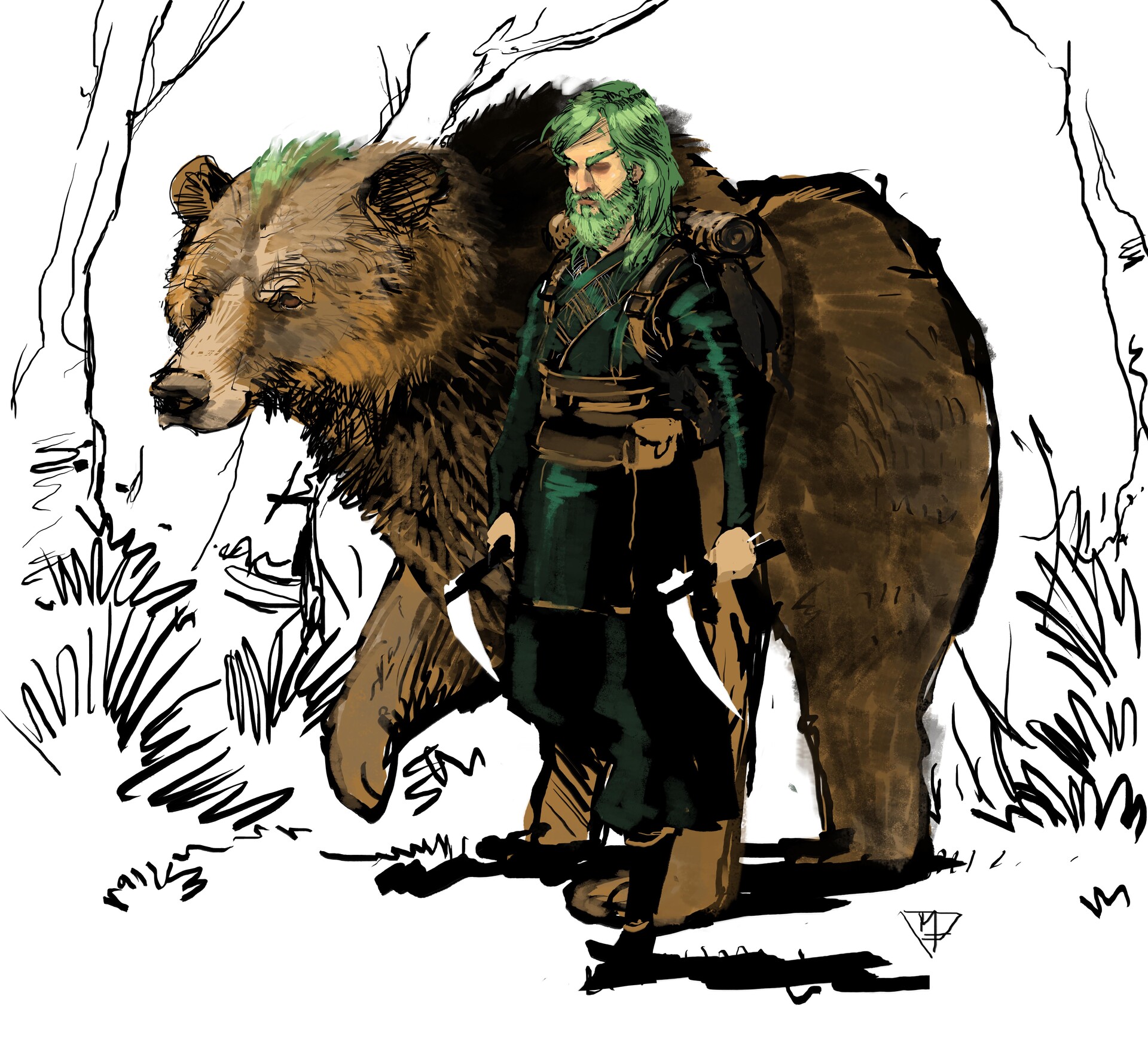 ArtStation Druid monk