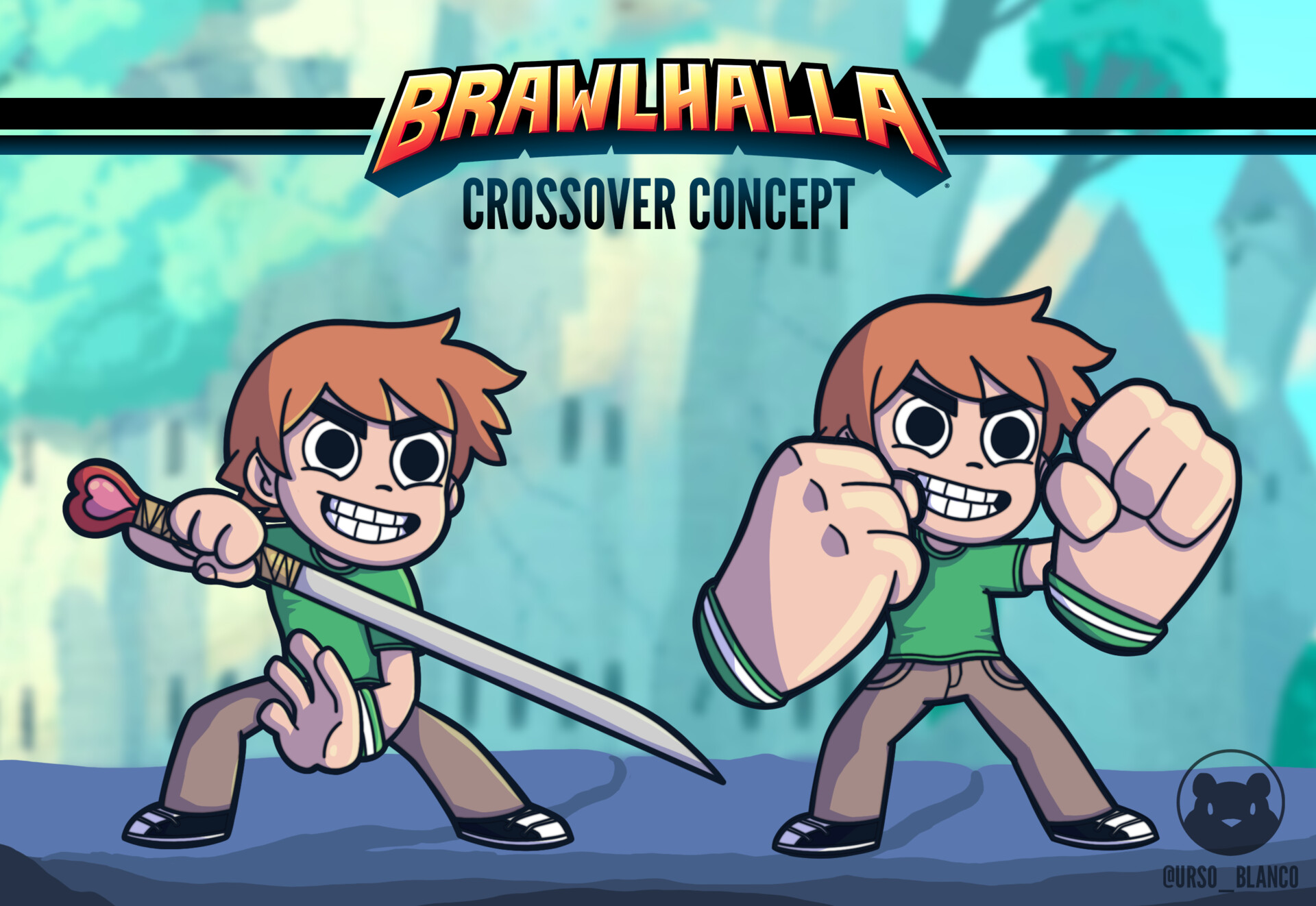 ArtStation - Brawlhalla Crossover Concept (Scott Pilgrim)