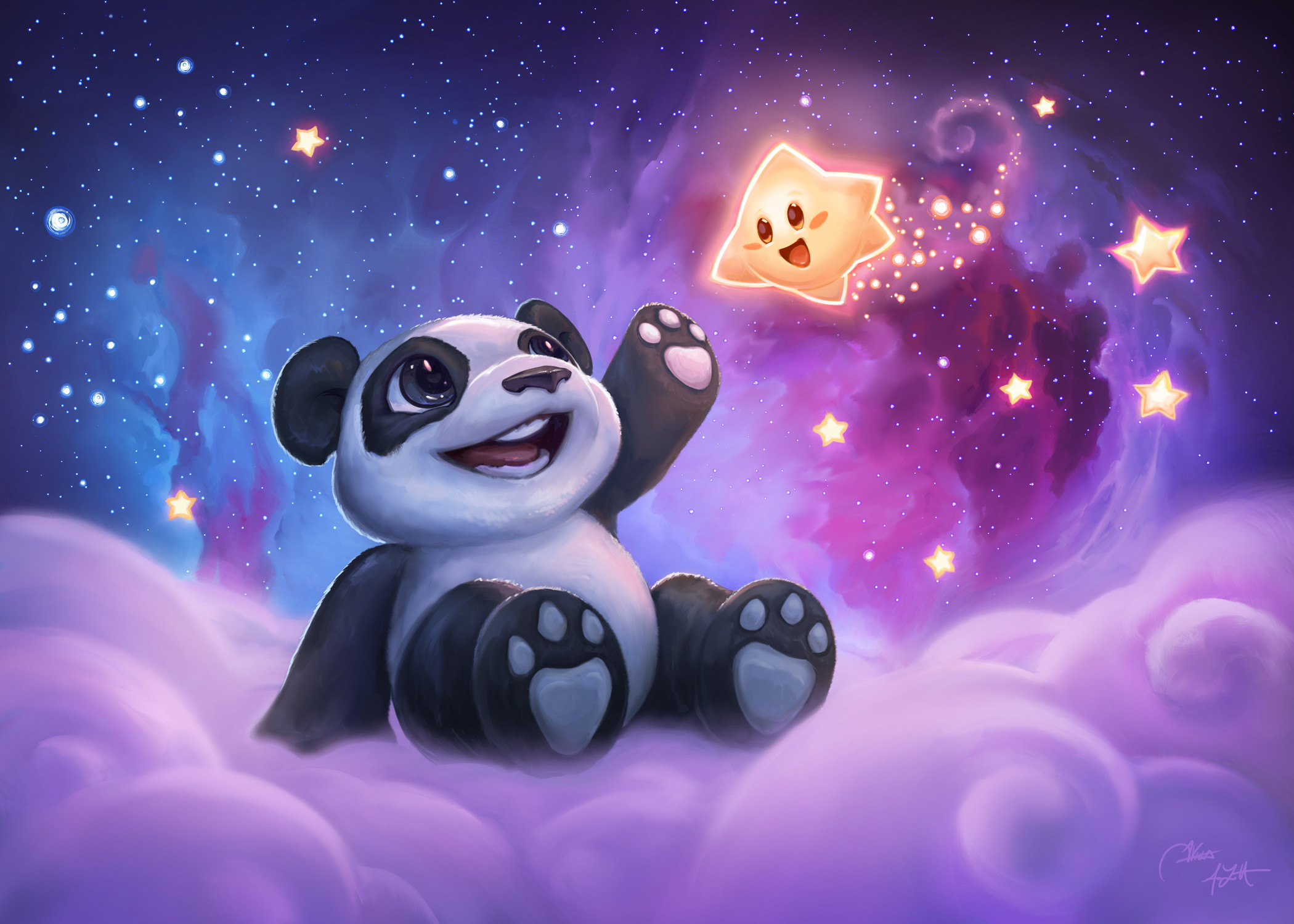 Reach for the stars little panda!