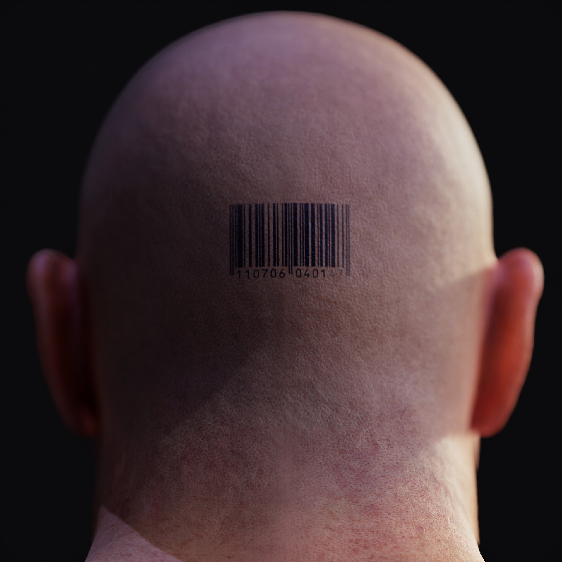 Agent 47 Barcode Tattoo