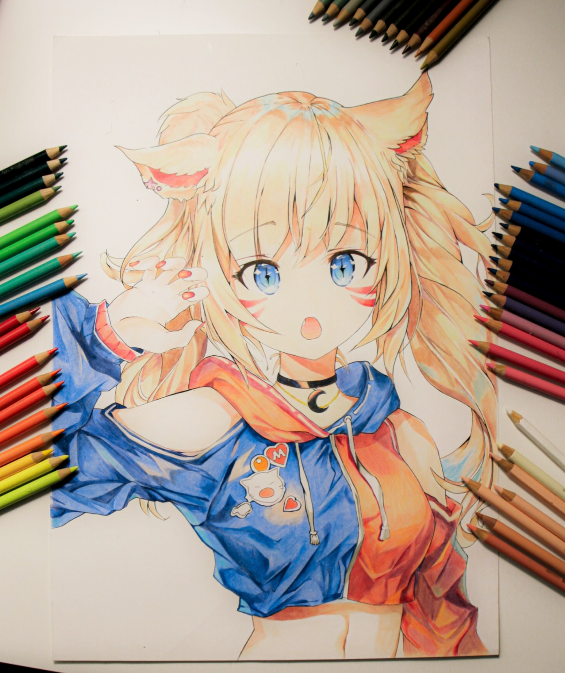 How to color Manga Skin and Eyes with Colored Pencils - PaintingTube
