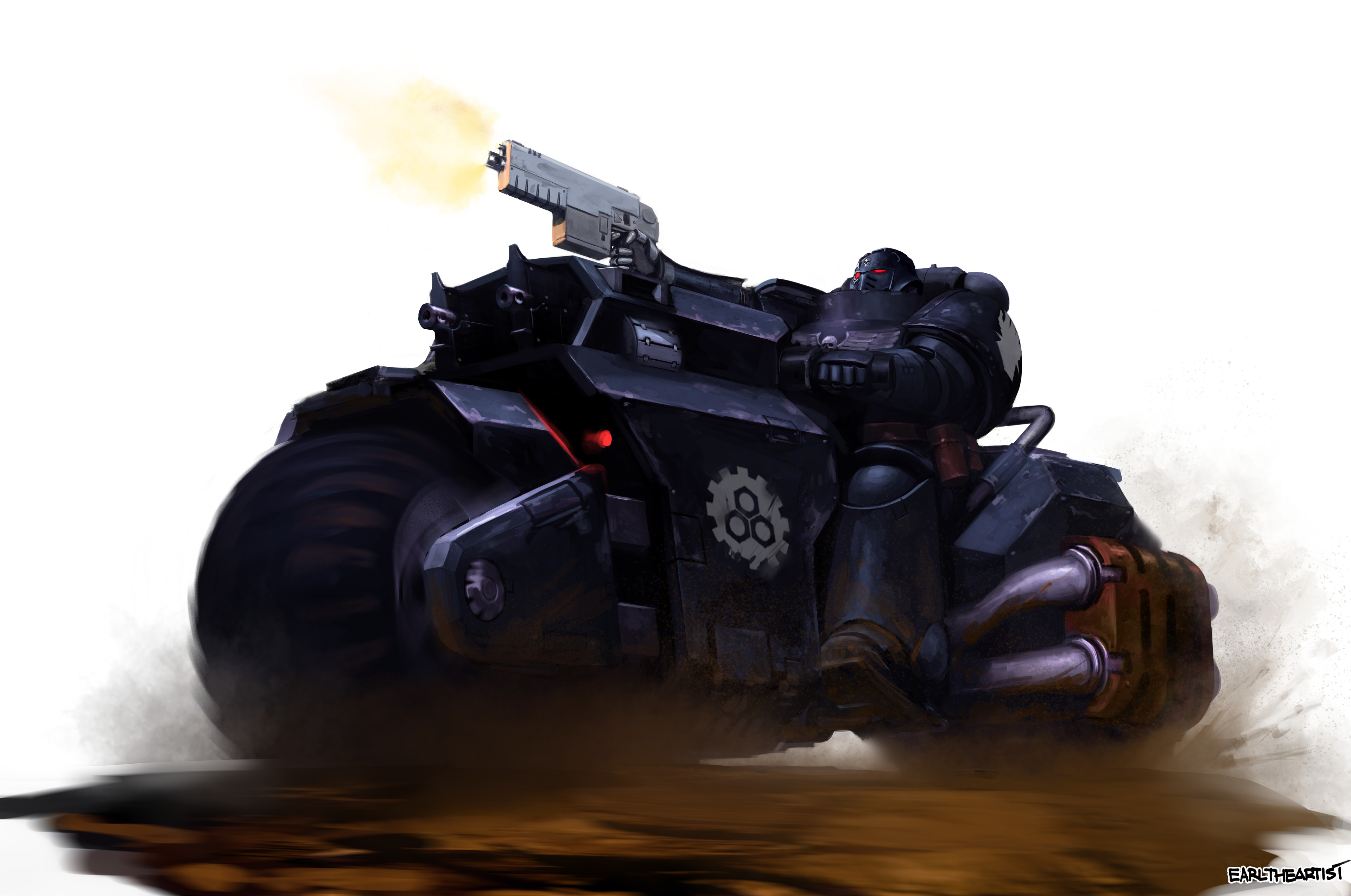 Iron Hands Outrider by Earl Abalayan r/ImaginaryWarhammer