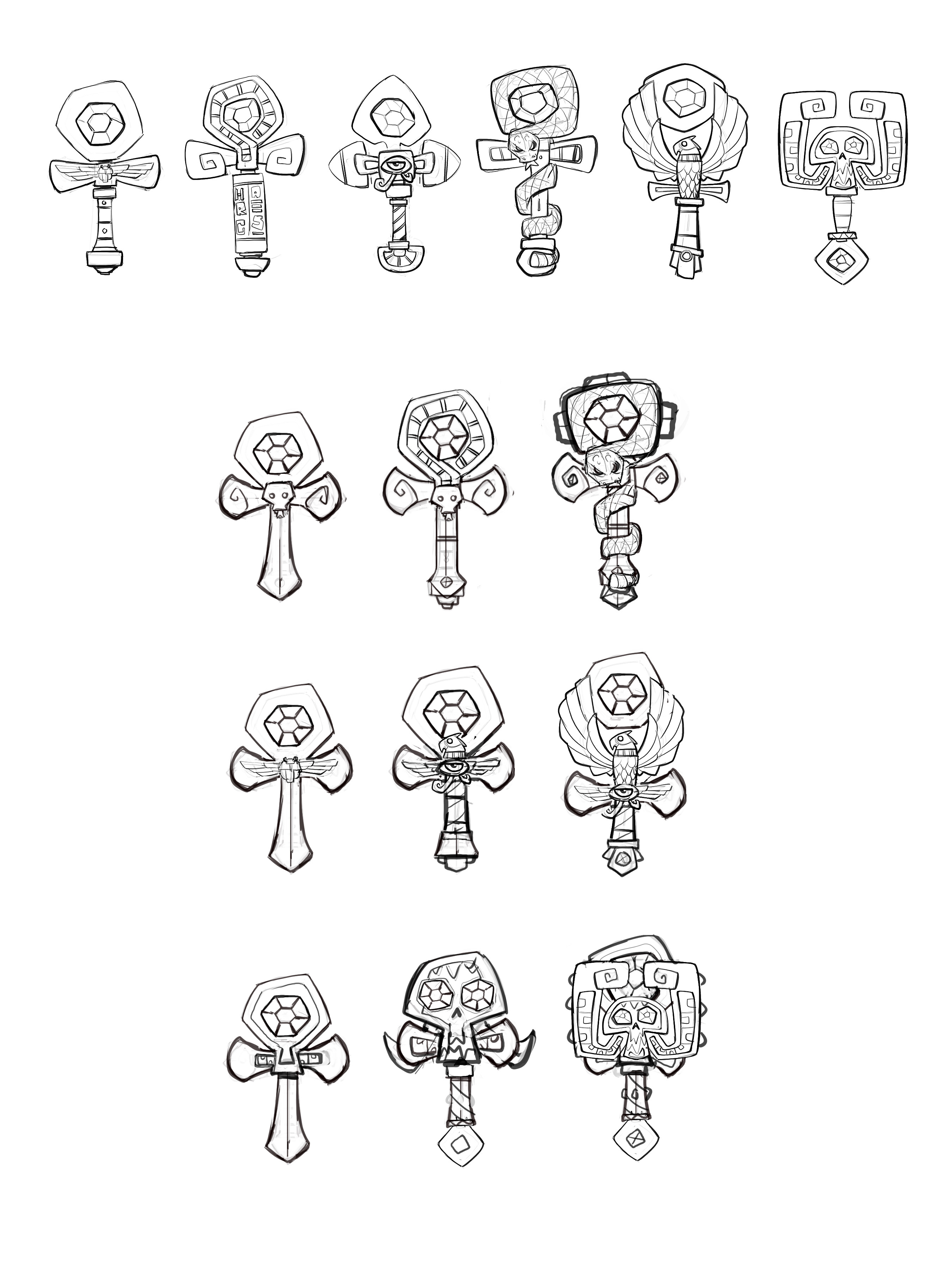 Crash 4 concept development: Icon development sketches.