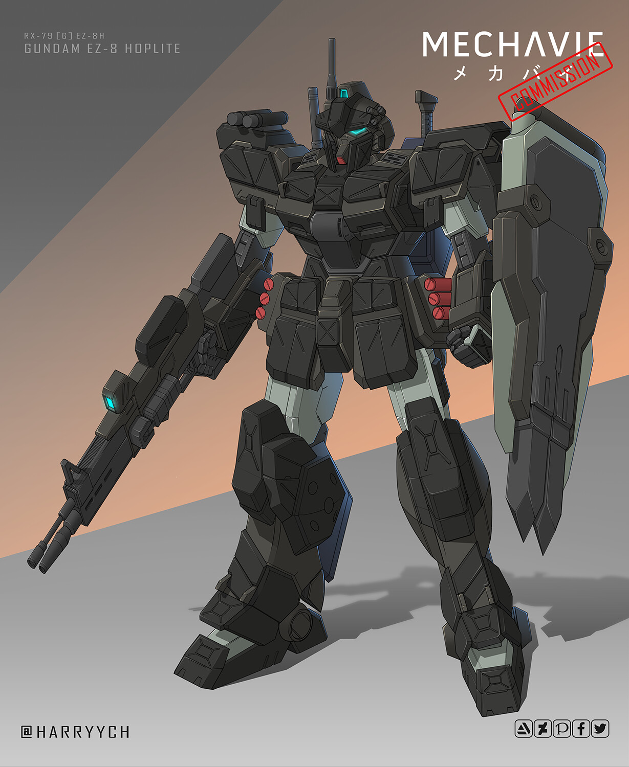 ArtStation - COMMISSION - Gundam EZ-8 Hoplite 