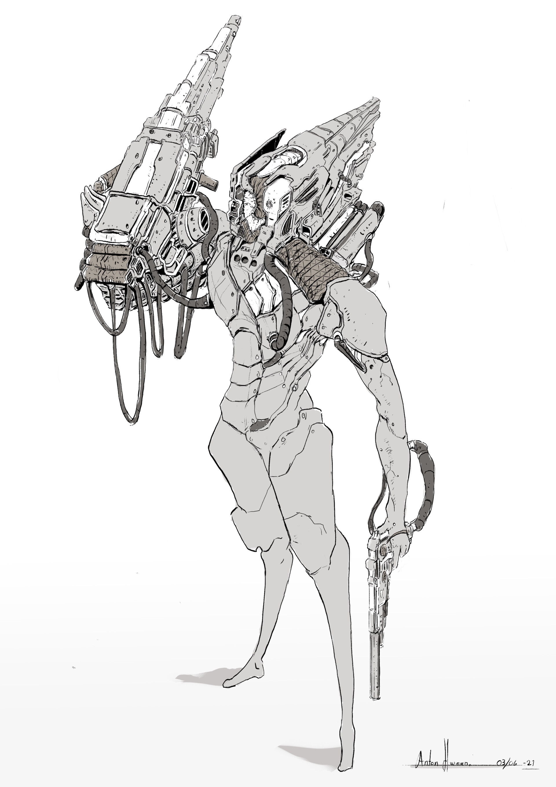 ArtStation - Mecha Soldier Concept