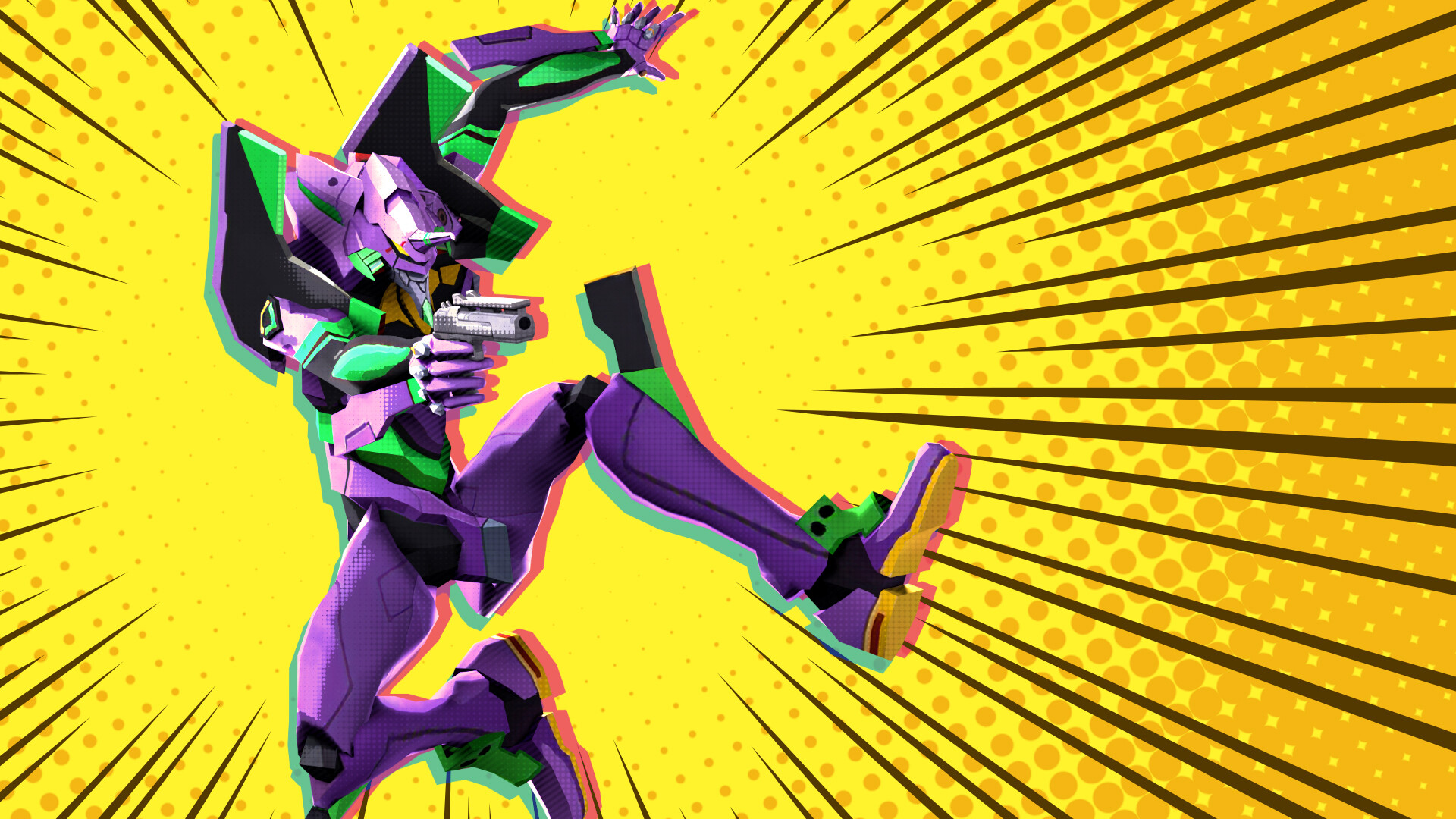 Artstation Evangelion Unit 01 Comic Style