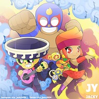 Artstation Village Maiden Piper And Sheriff Ricochet Redrawing Fanart Brawl Stars J Y Jacky - brawl stars sheriff