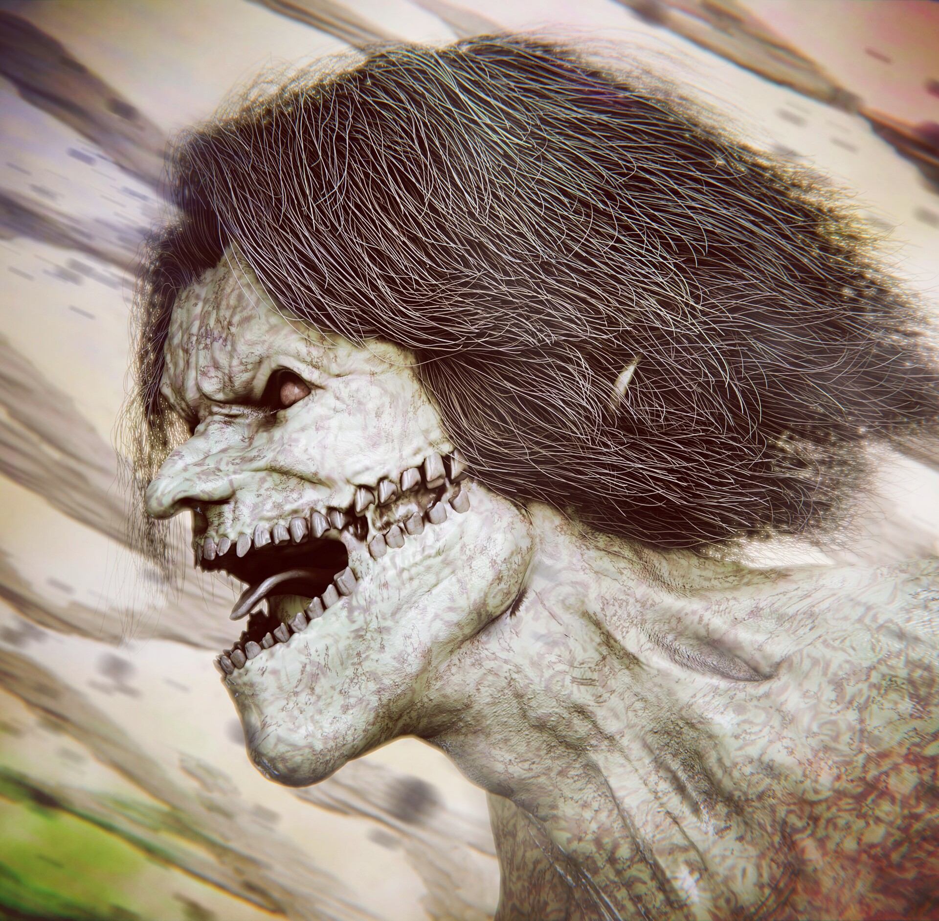 Artstation Eren Yeager Realistic Titan Render