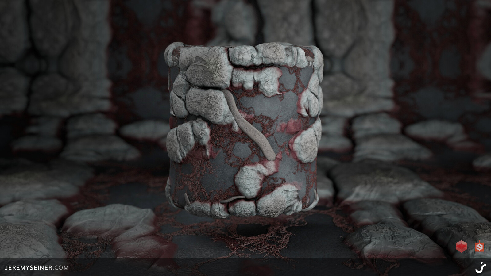Cylinder rendered in Redshift
