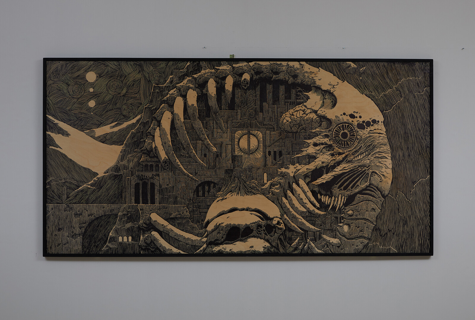 
Ancestor Alive. 2020. Marker on wood panel, 122 x 244 cm.