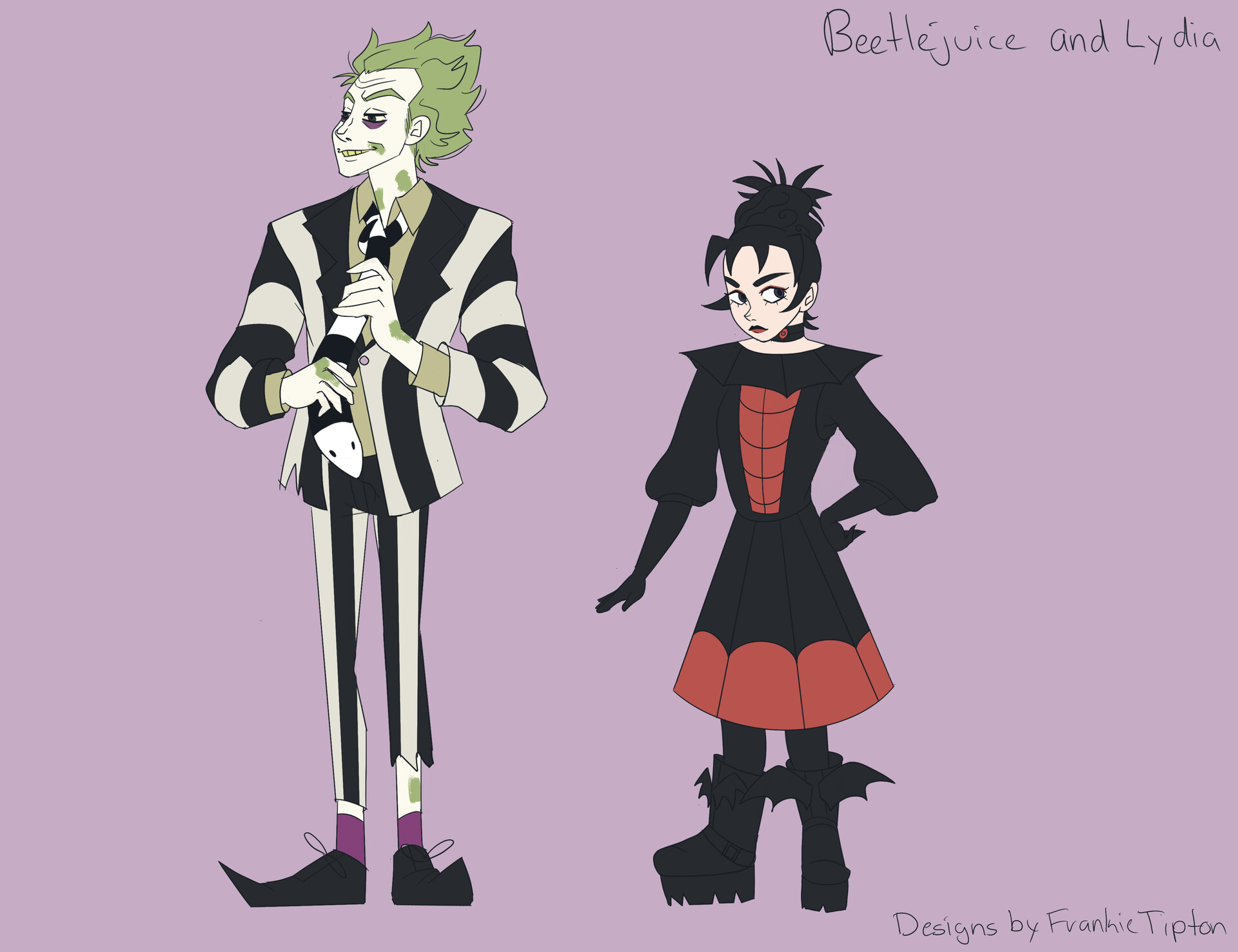 Artstation Beetlejuice Character Animated Redesigns Frankie Tipton
