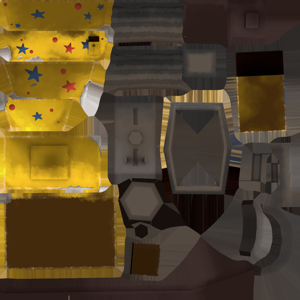 Base texture made so the ship could be easily split off for other uses.