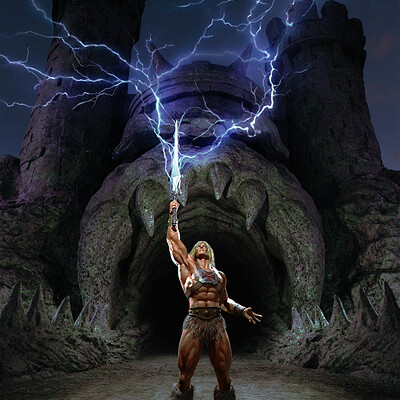 George evangelista he man by the power of grayskull borderless