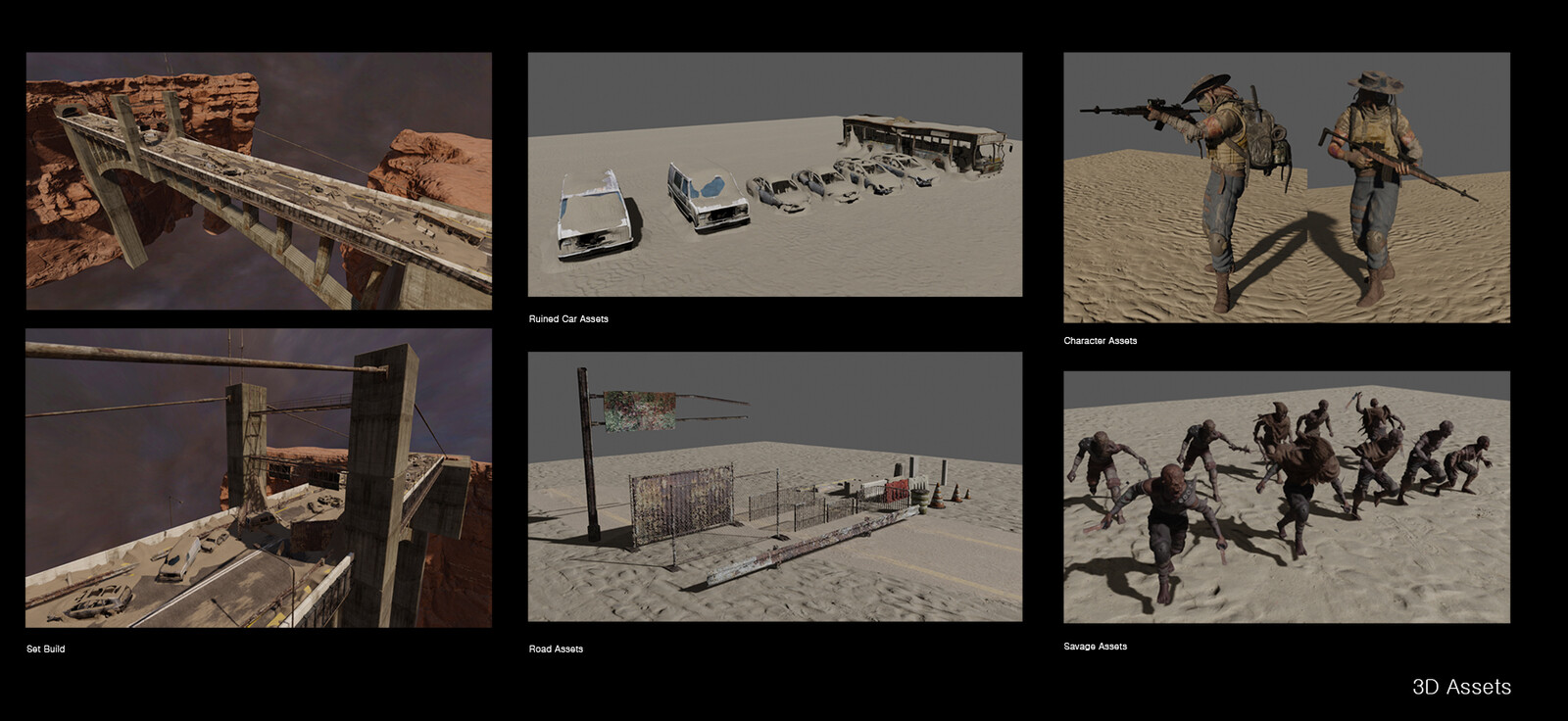 3D assets used in scenes
