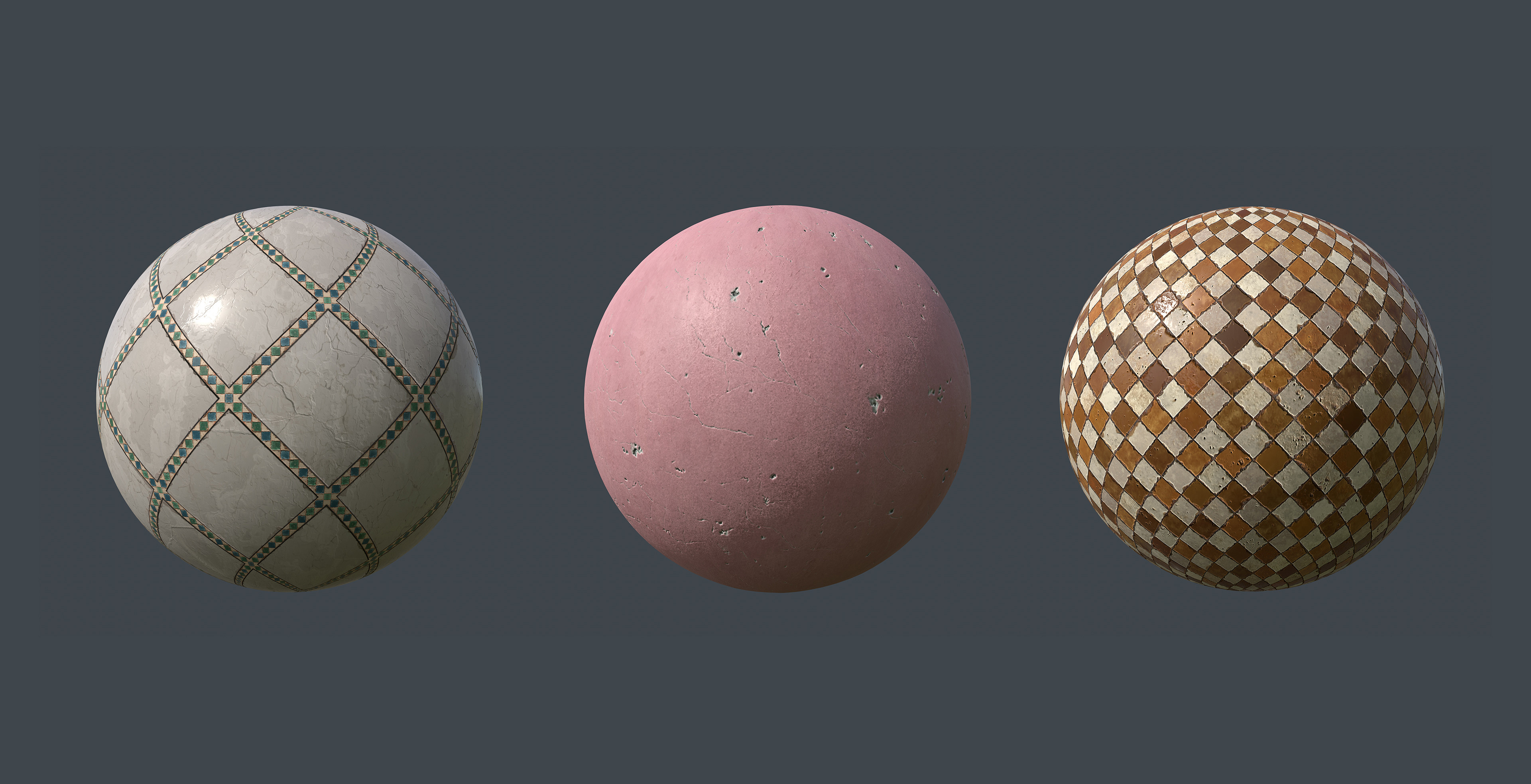All of the materials were made in Substance Designer. Here are some of them 