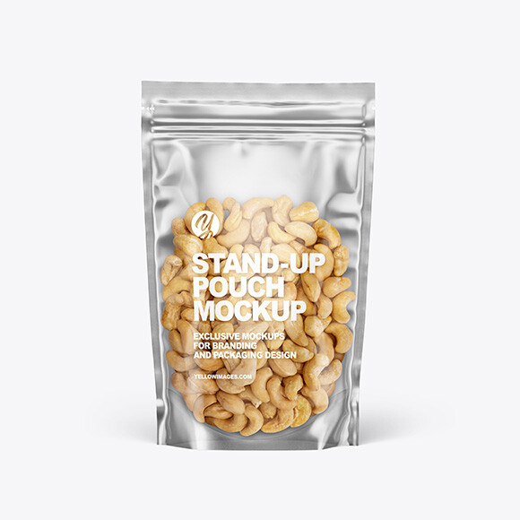 Download Artstation Clear Plastic Pouch W Cashew Nuts Mockup Andrey Gapon