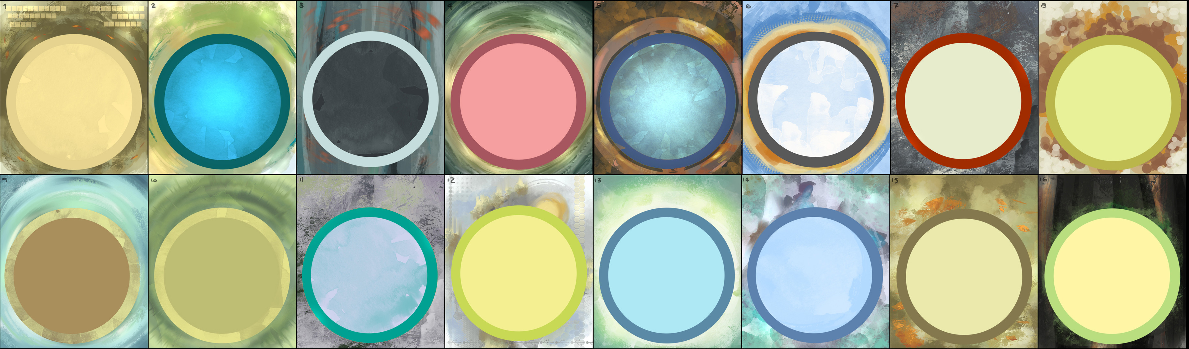 Early gaming board color concepts