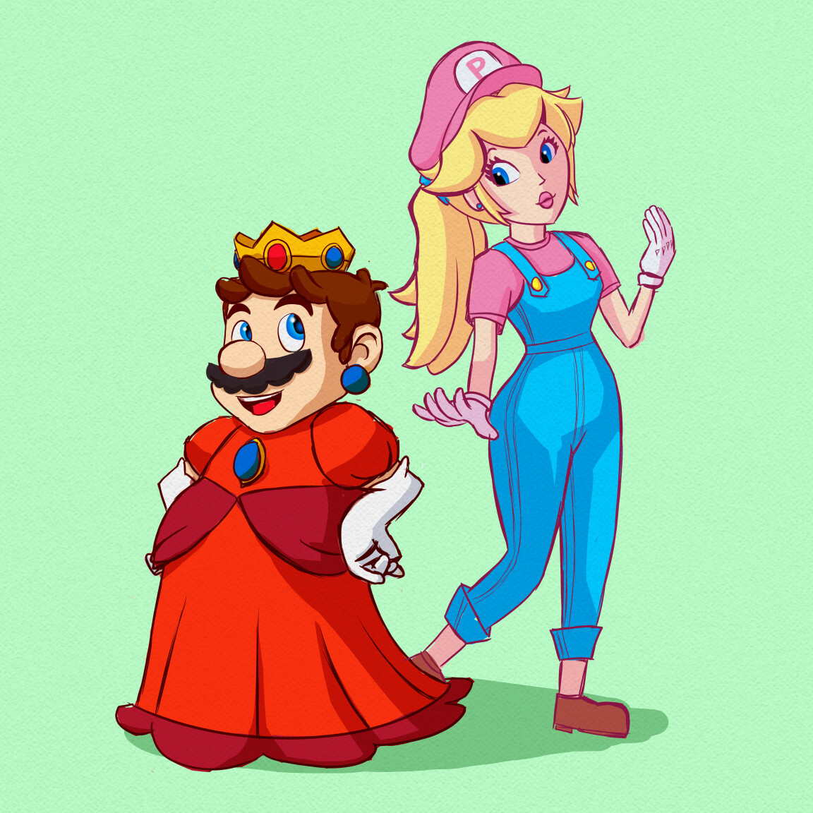 Artstation Mario And Princess Peach Outfit Swap Mar10day 